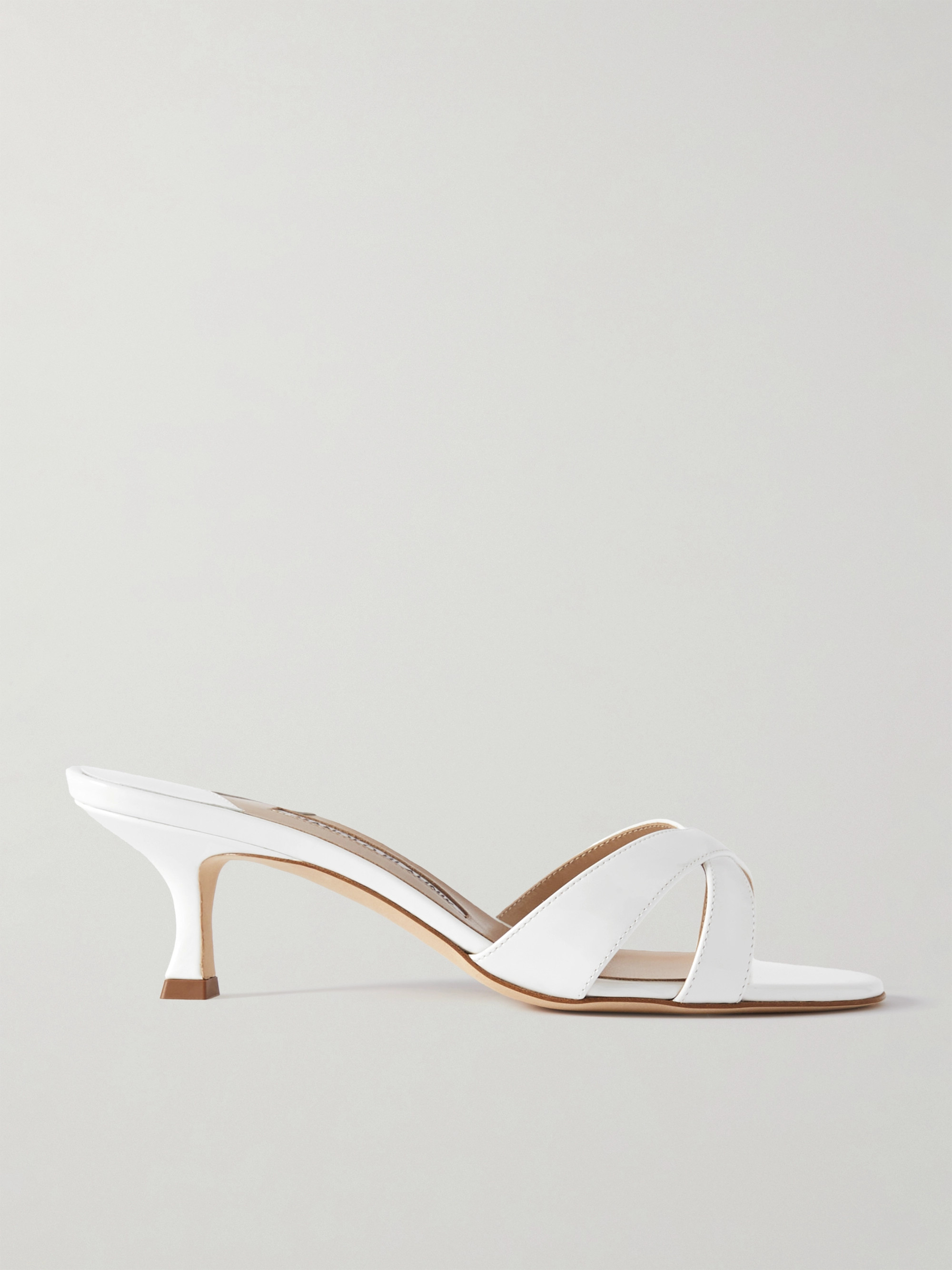 MANOLO BLAHNIK Callamu 50 patent leather mules