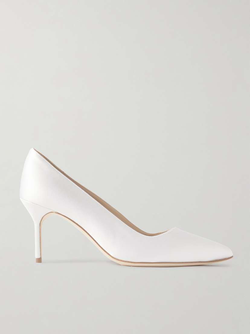 Manolo Blahnik Bb 70 Satin Pumps