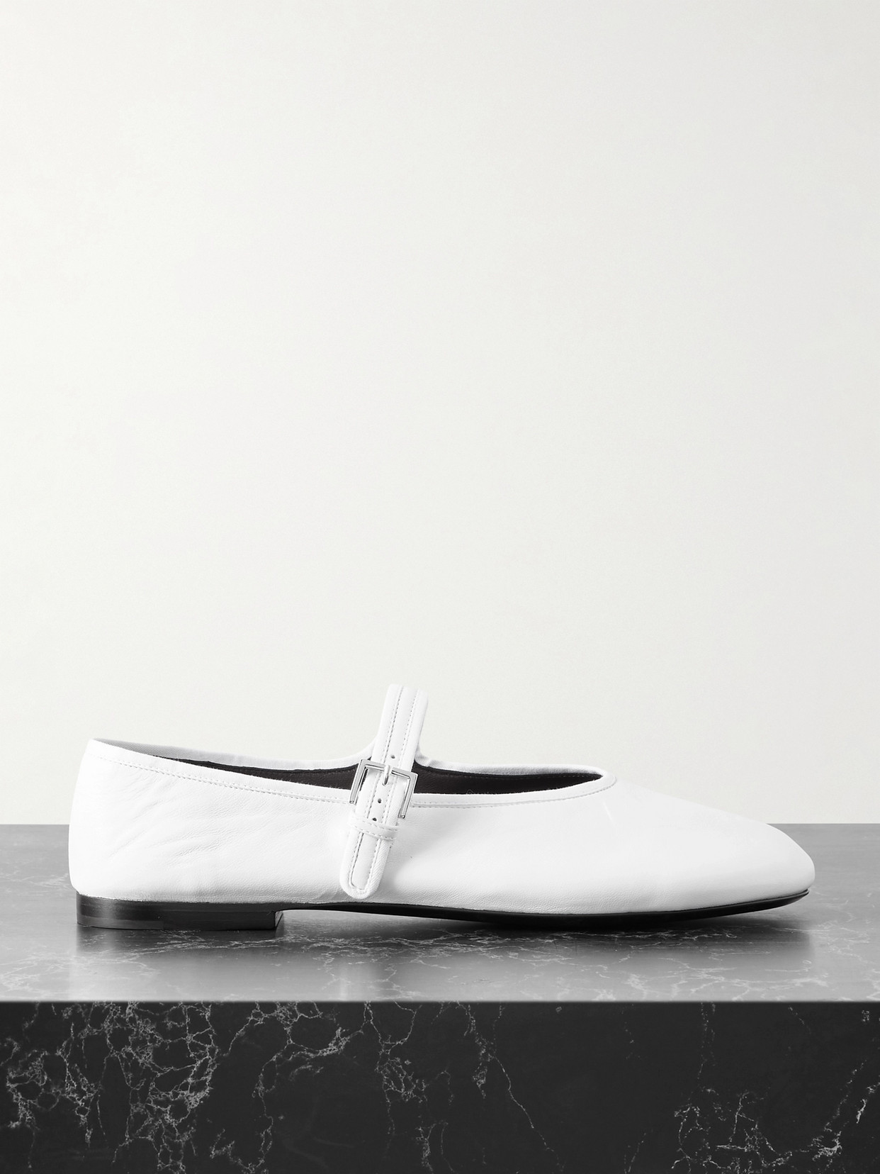 The Row Boheme Leather Mary Jane Ballerina Flats In Multi