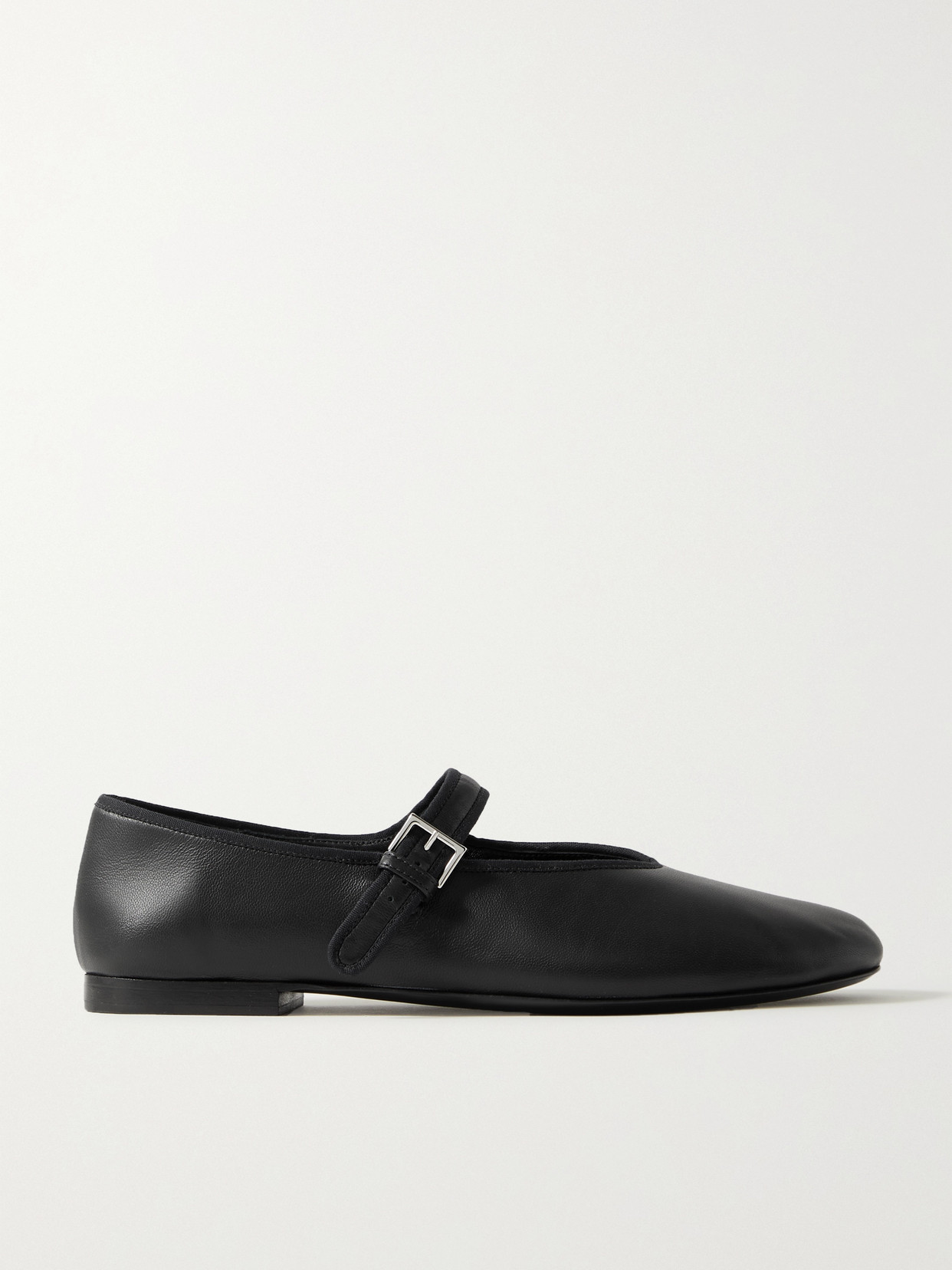 The Row Boheme Leather Mary Jane Flats In Black