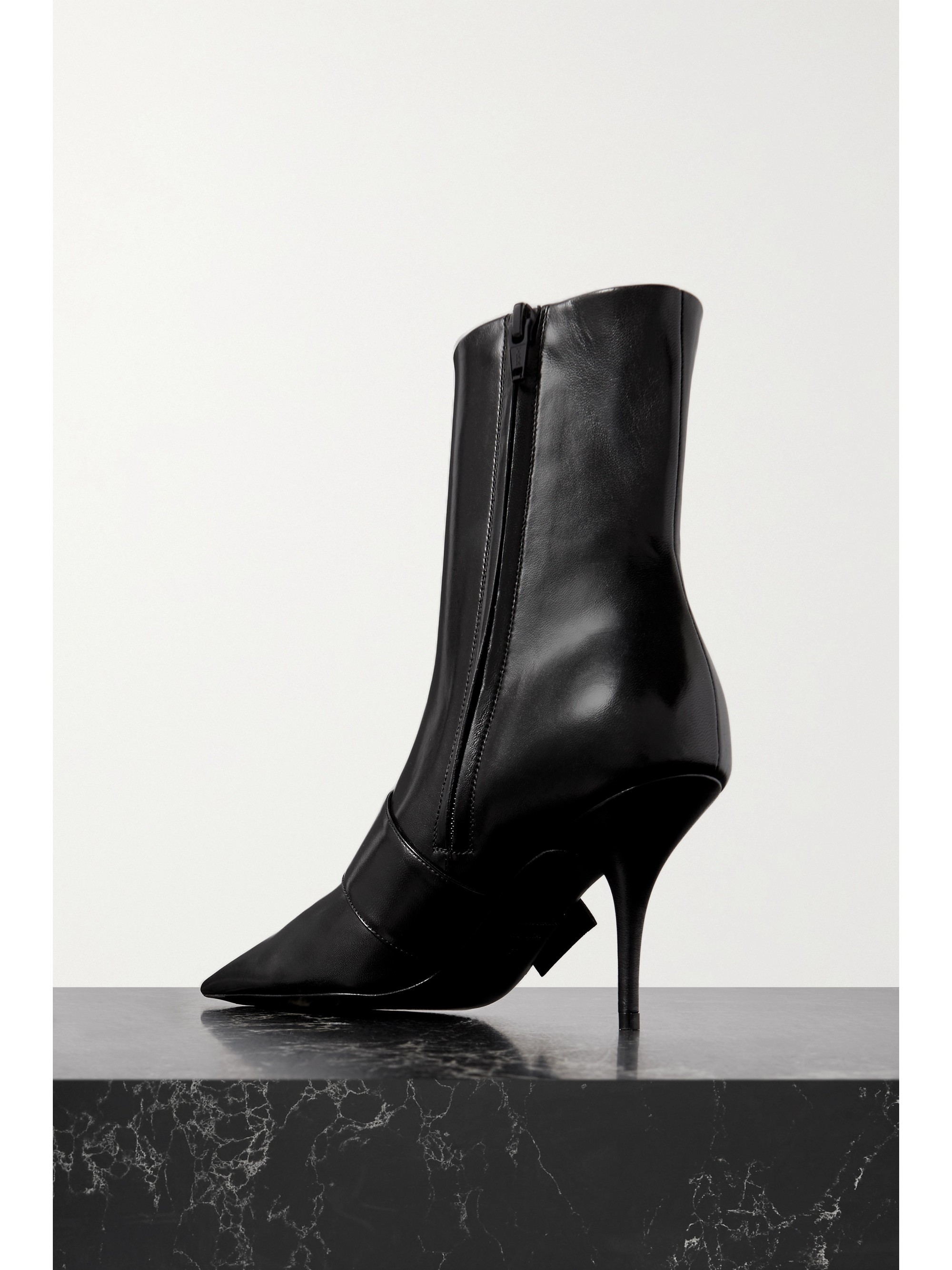 Balenciaga Knife buckled leather ankle boots thumbnail