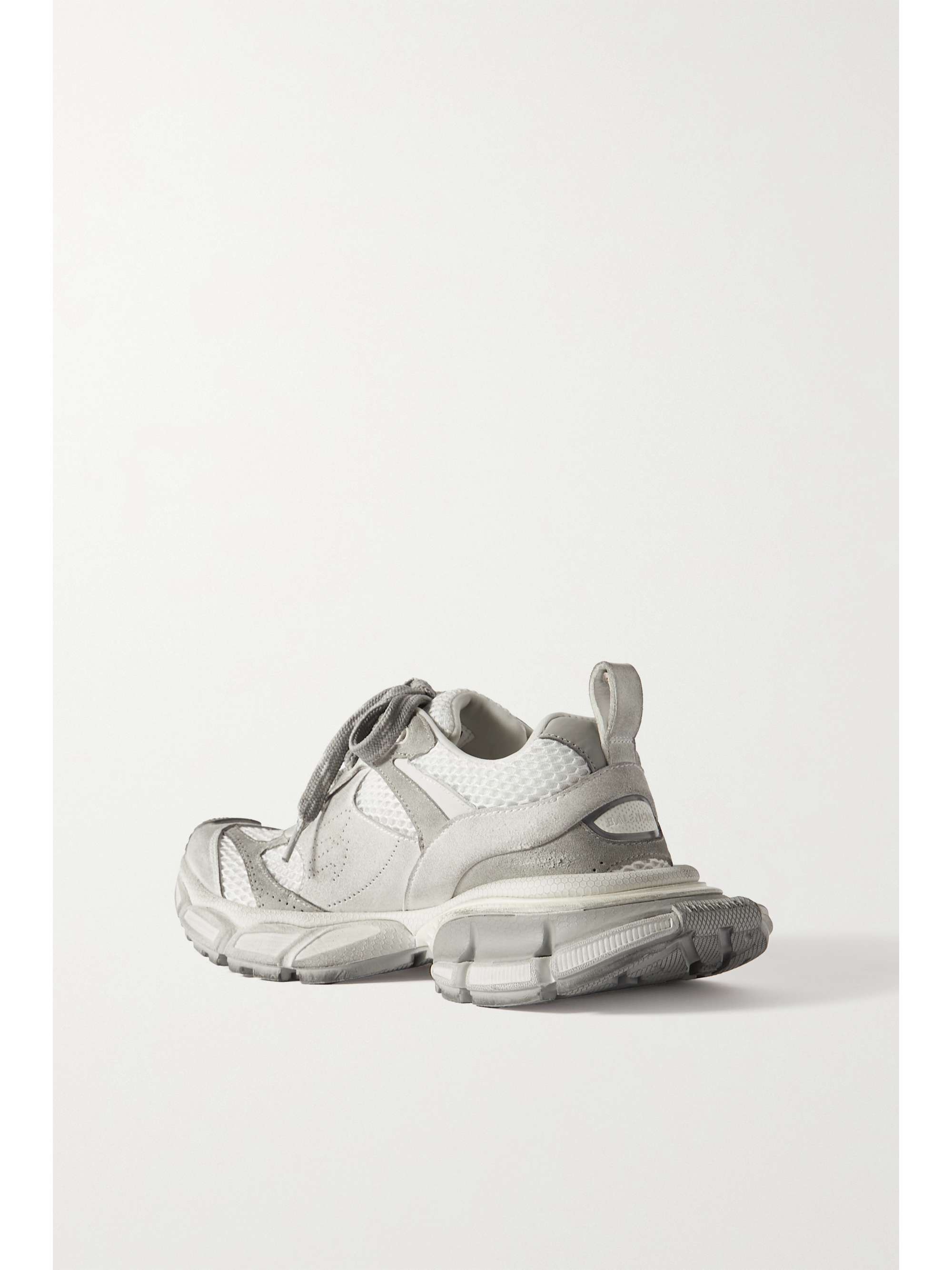 BALENCIAGA 3XL suede and mesh sneakers | NET-A-PORTER