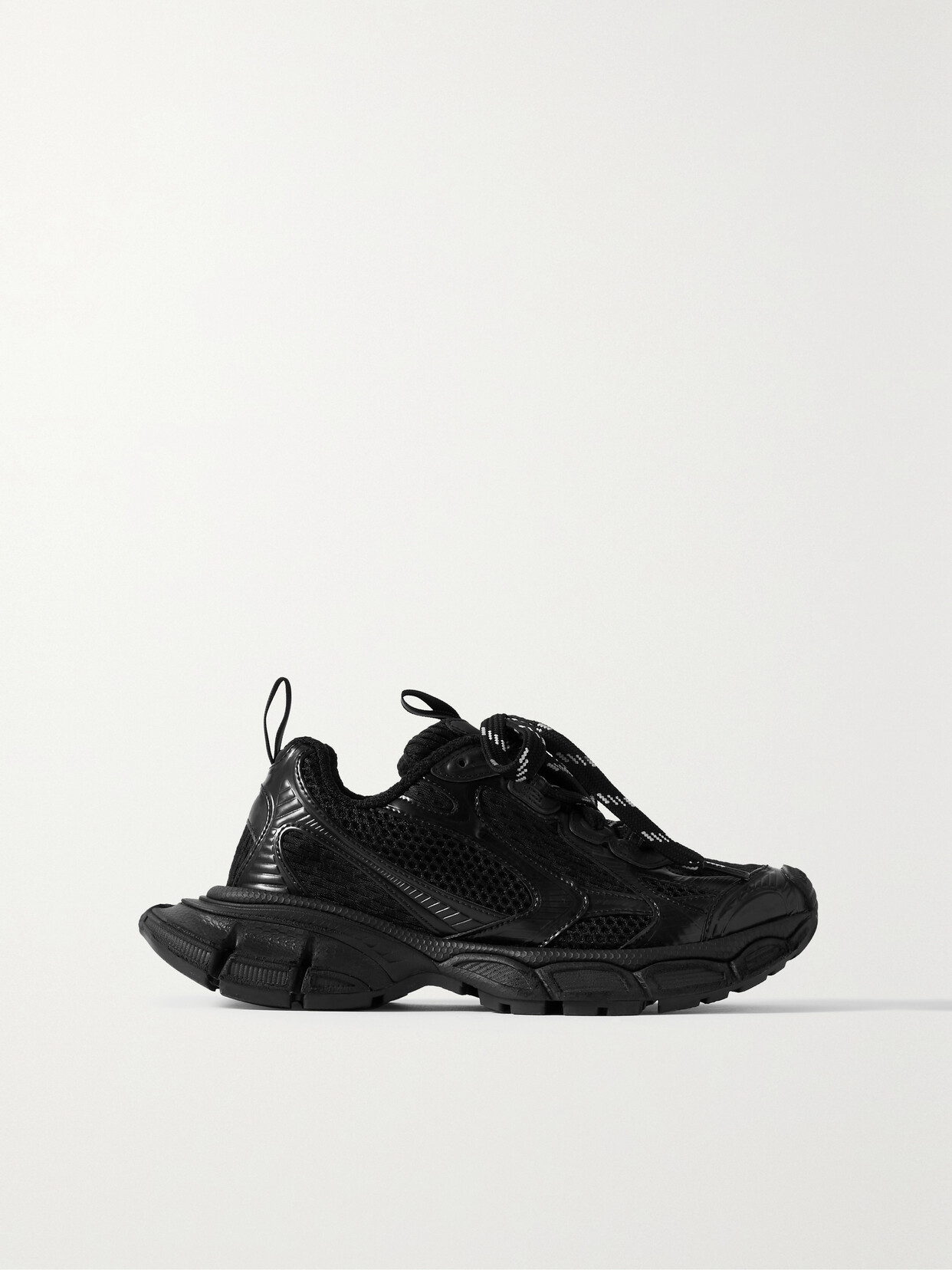 Shop Balenciaga 3xl Mesh And Rubber Sneakers In Black