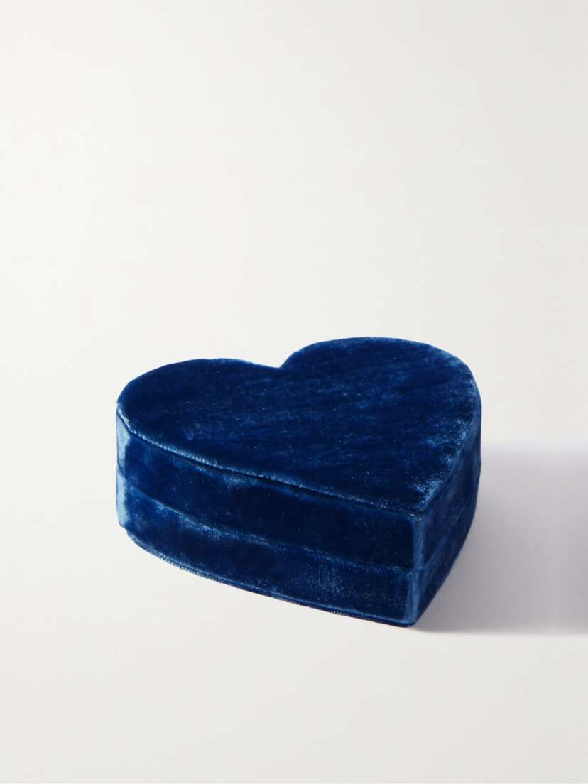 Roxanne First Small Heart Velvet Jewelry Box
