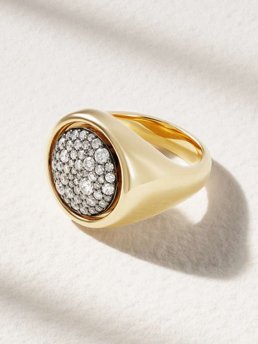 Lucy Delius Rhodium-plated 14-karat Recycled Gold Diamond Ring