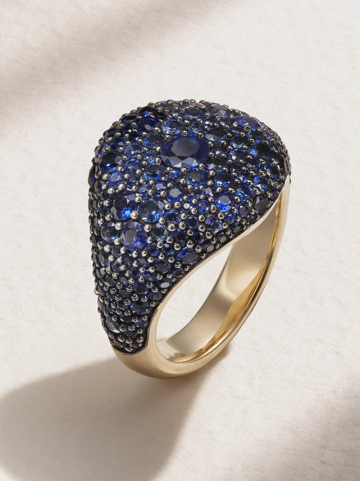 Lucy Delius Signature Rhodium-plated 1-karat Recycled  Sapphire Ring