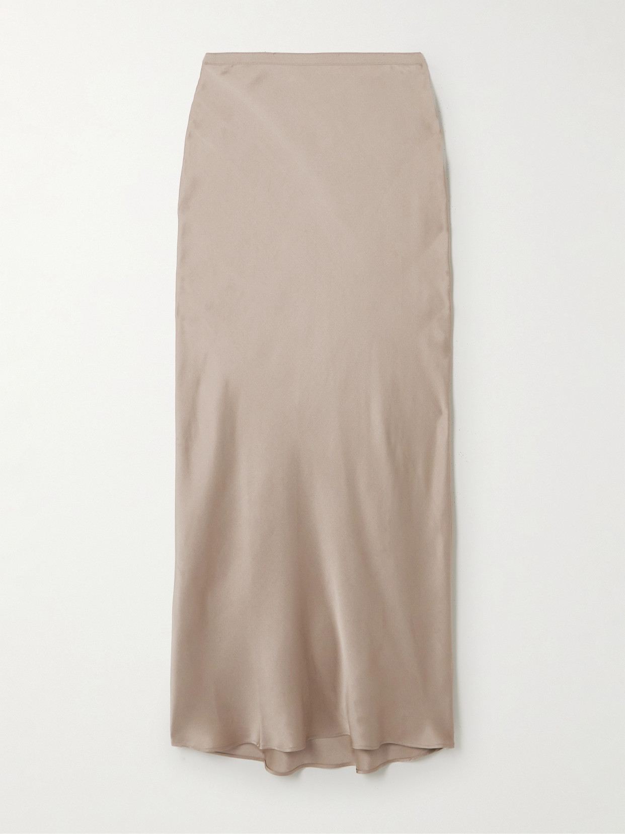 Shop Anine Bing Bar Silk Maxi Skirt In Brown