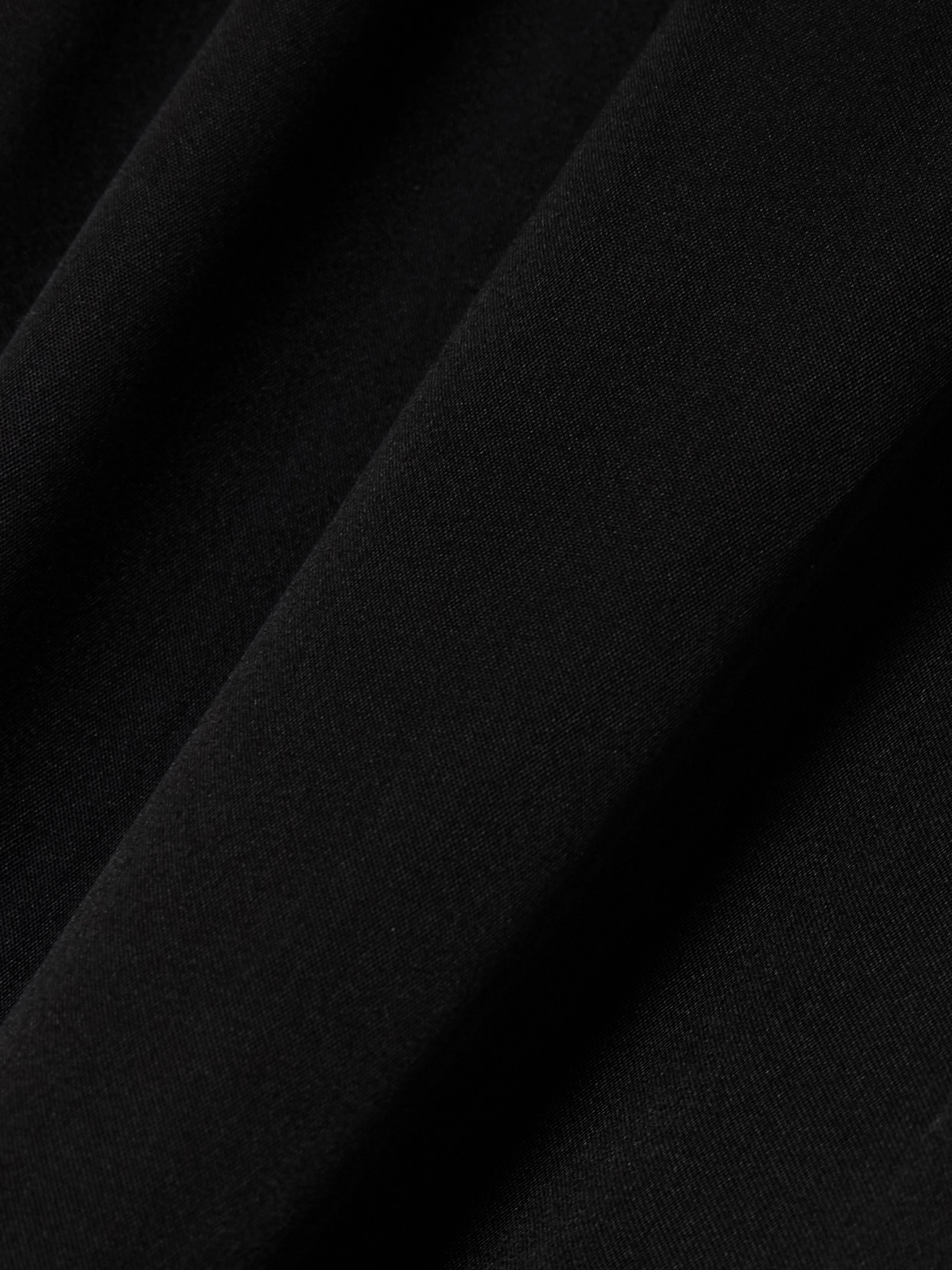 Anine Bing Aden Silk-blend Charmeuse Wide-leg Pants In Black