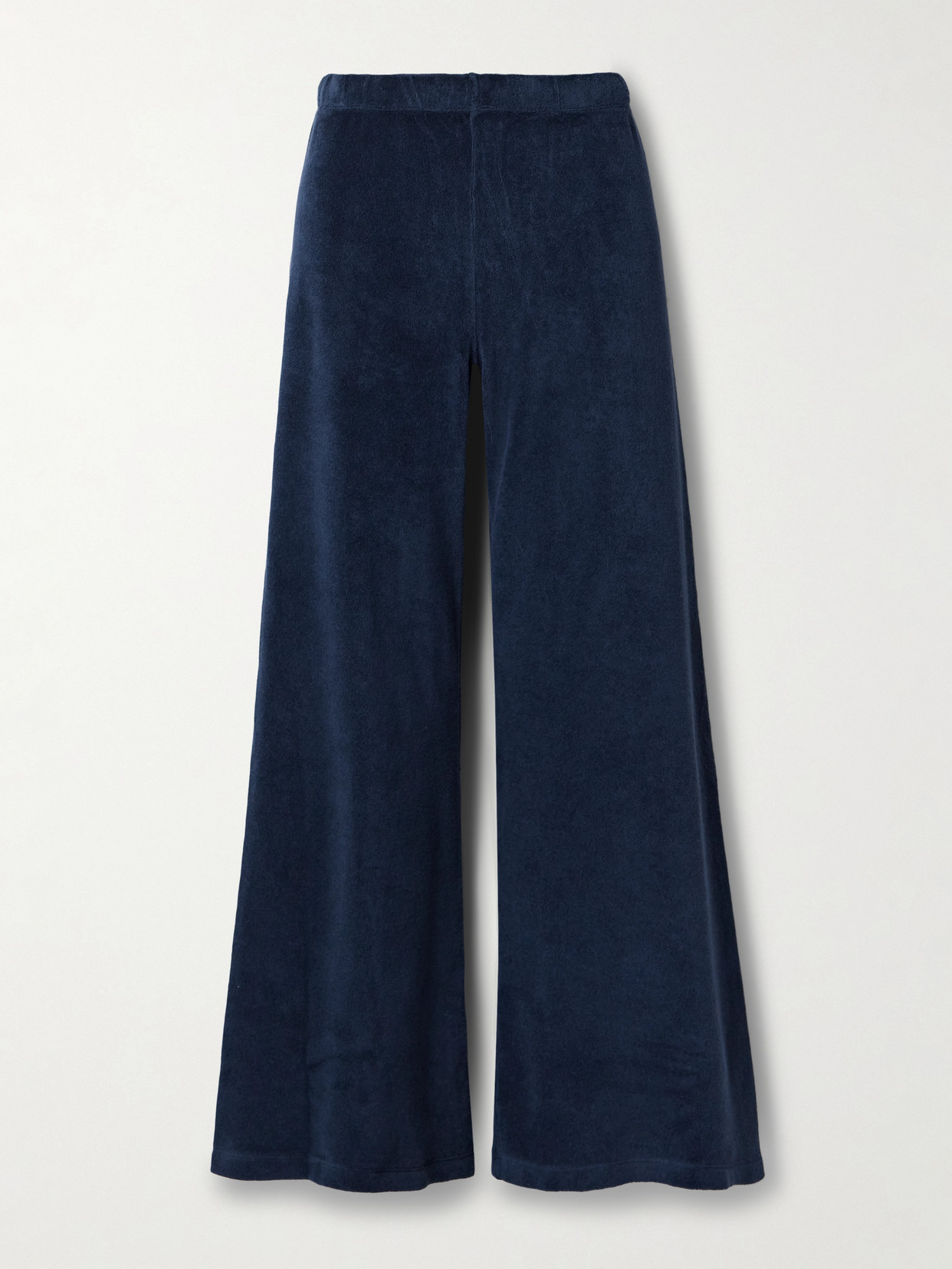 Suzie Kondi Zephyra Cotton-blend Terry Flared Track Pants - Blue