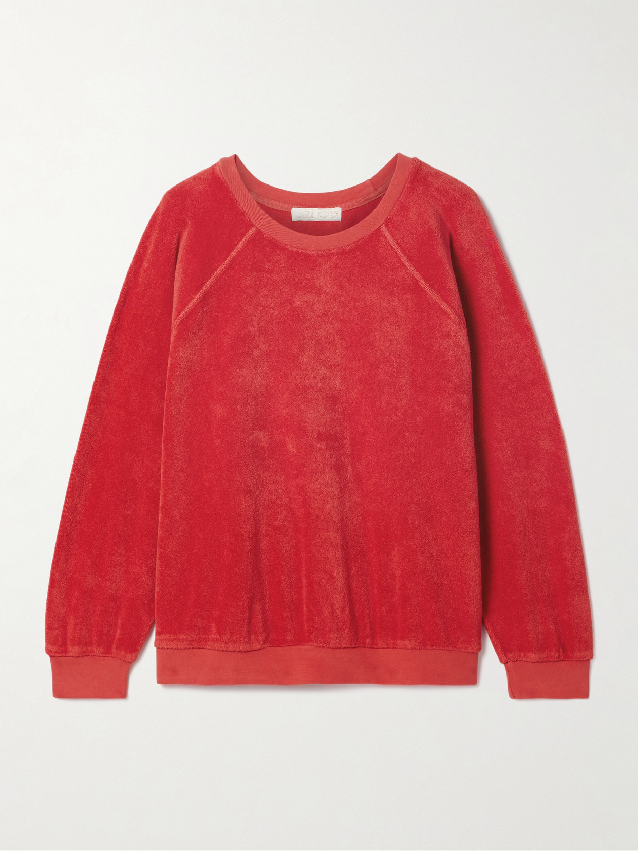 Shop Suzie Kondi Samos Cotton-blend Terry Sweatshirt In Red