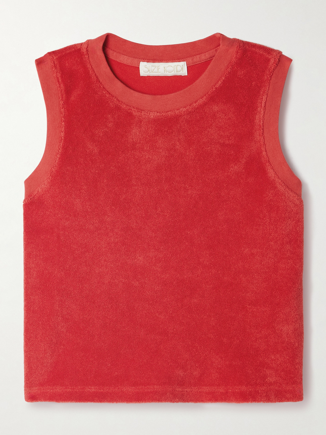 Suzie Kondi Mali Cropped Cotton-blend Terry Tank - Red
