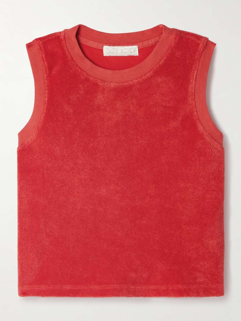 Suzie Kondi Mali Cropped Cotton-blend Terry Tank - x large