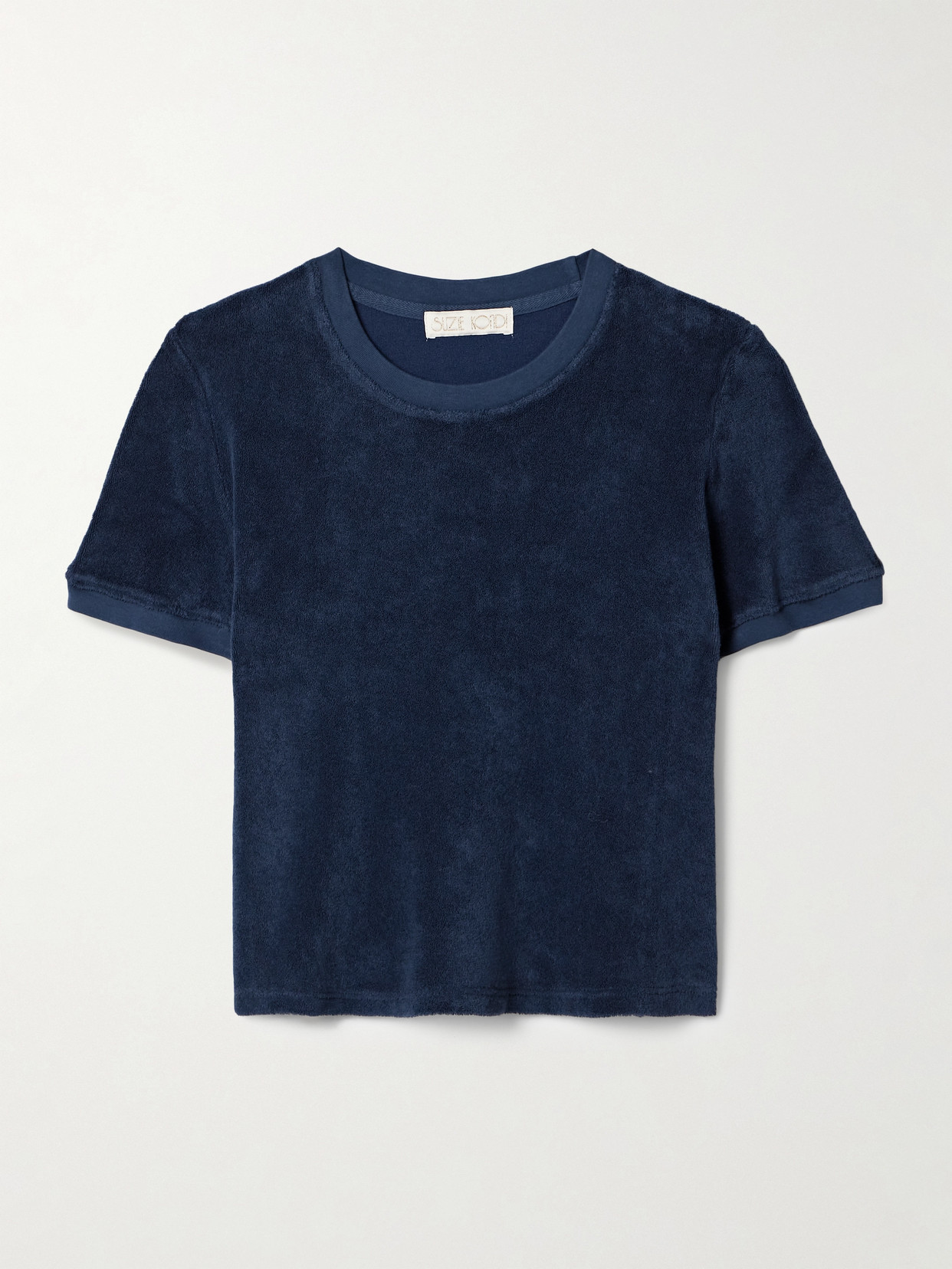 Suzie Kondi Capri Cotton-blend Terry T-shirt In Blue