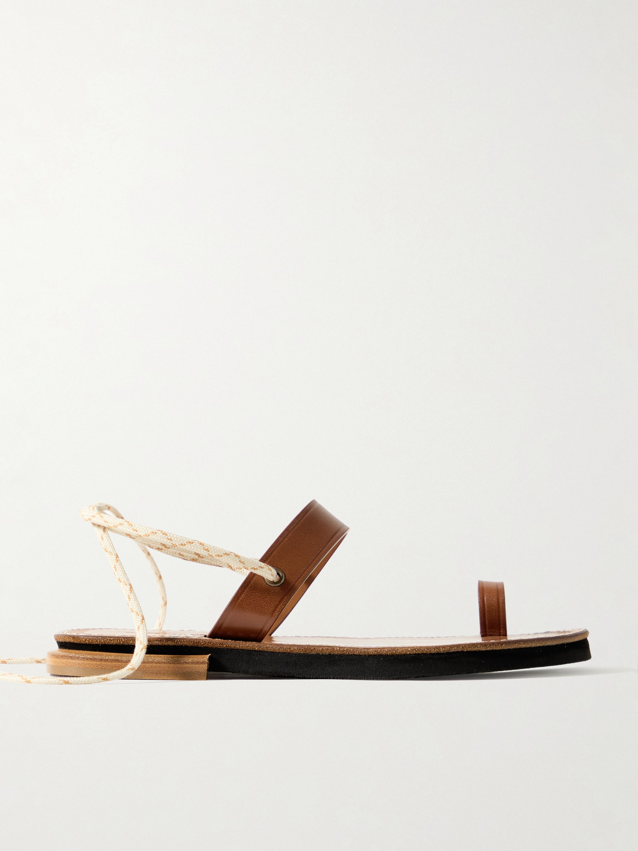 Dries Van Noten Leather Sandals In Brown