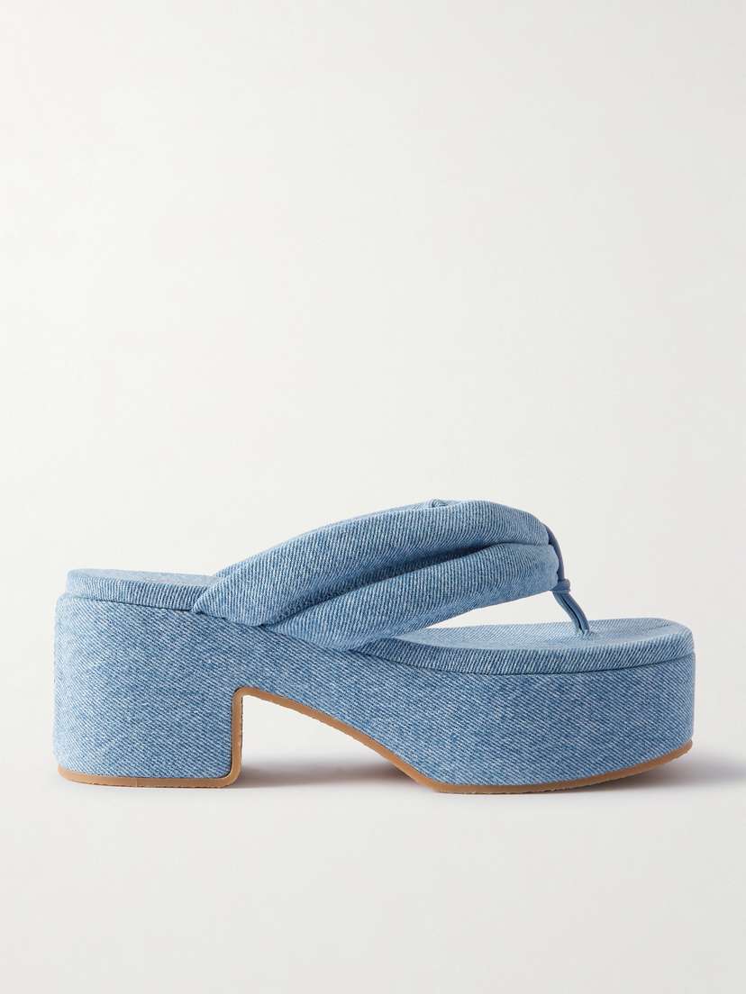 Dries Van Noten Denim Platform Sandals