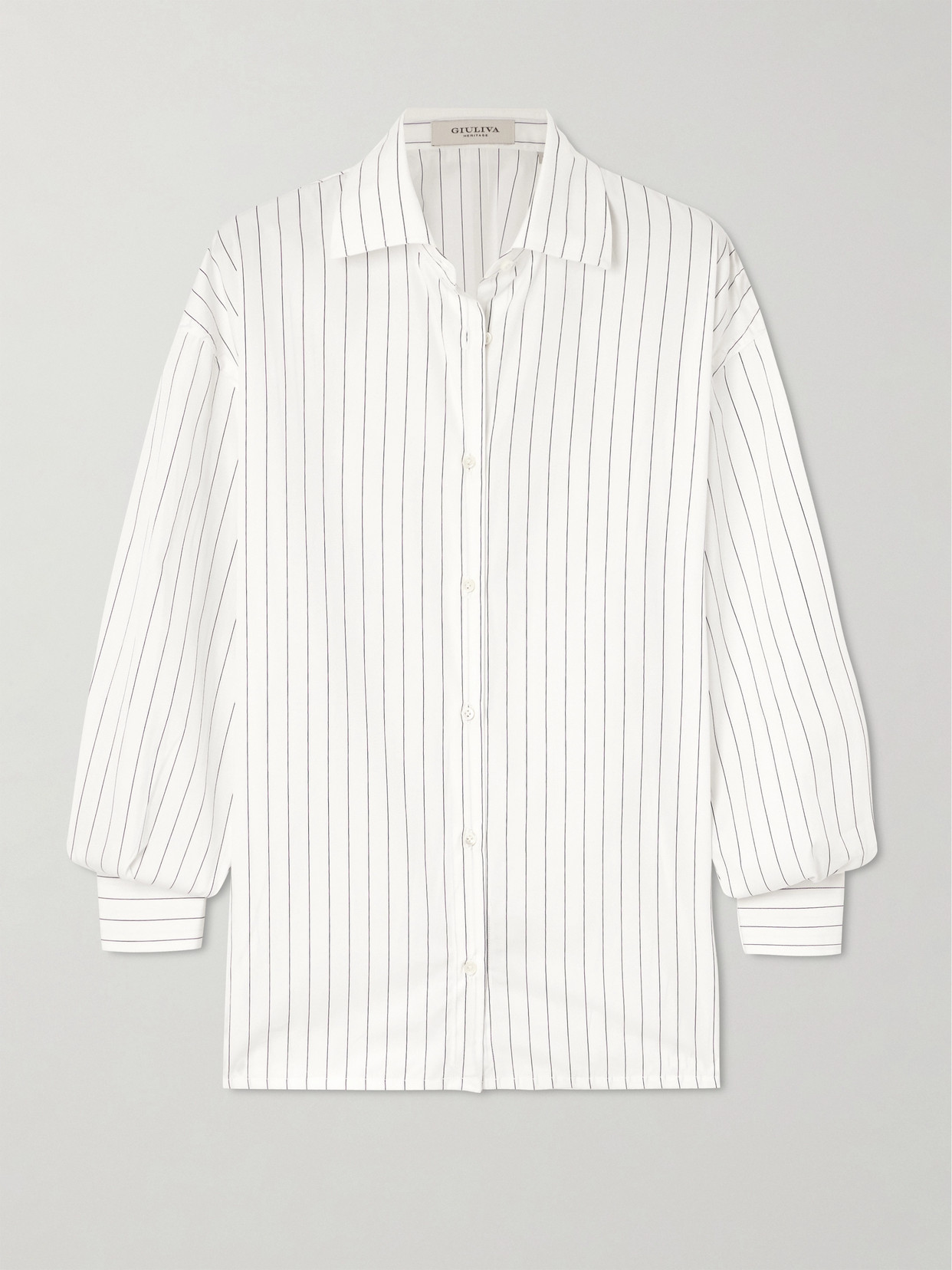 Giuliva Heritage - Celia Pinstriped Cotton-poplin Shirt - White