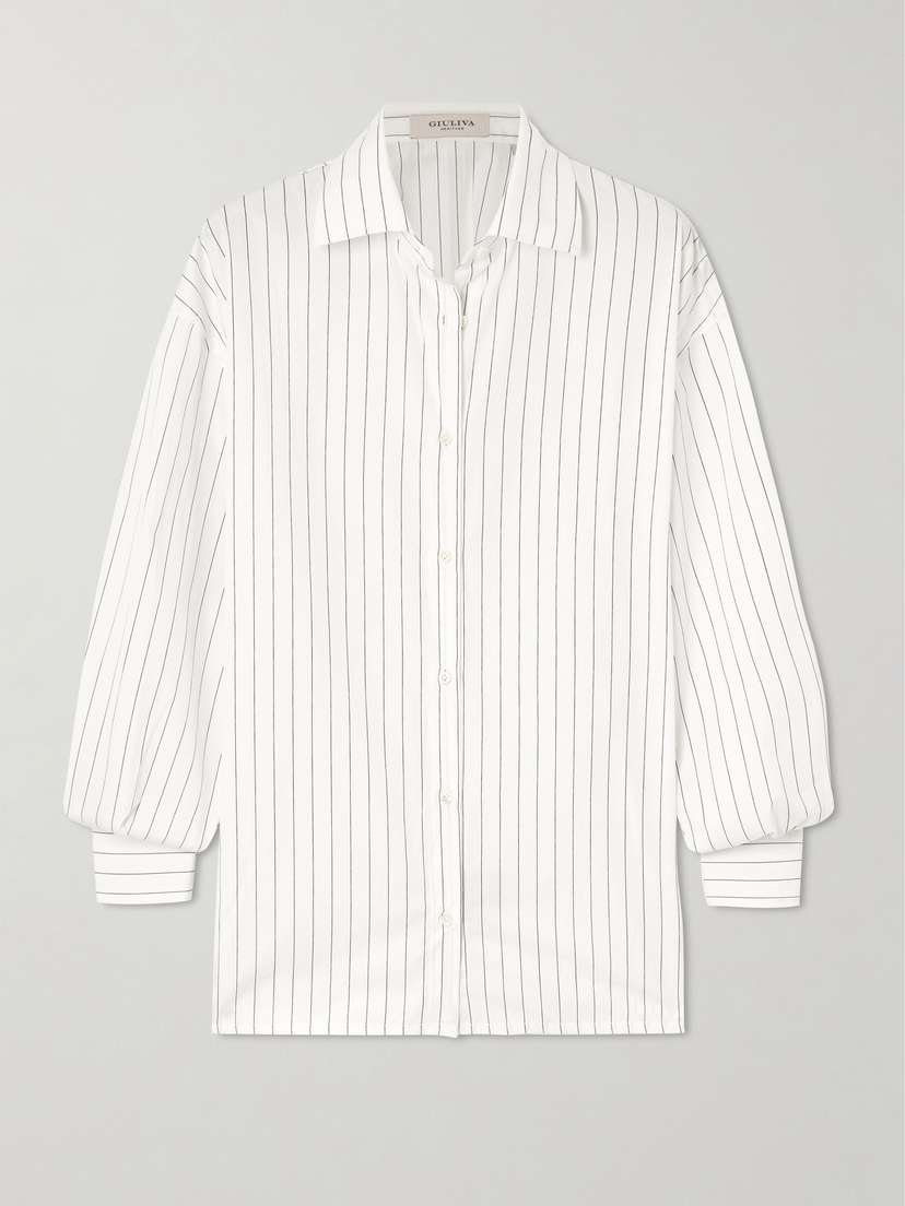 Giuliva Heritage Celia Pinstriped Cotton-poplin Shirt