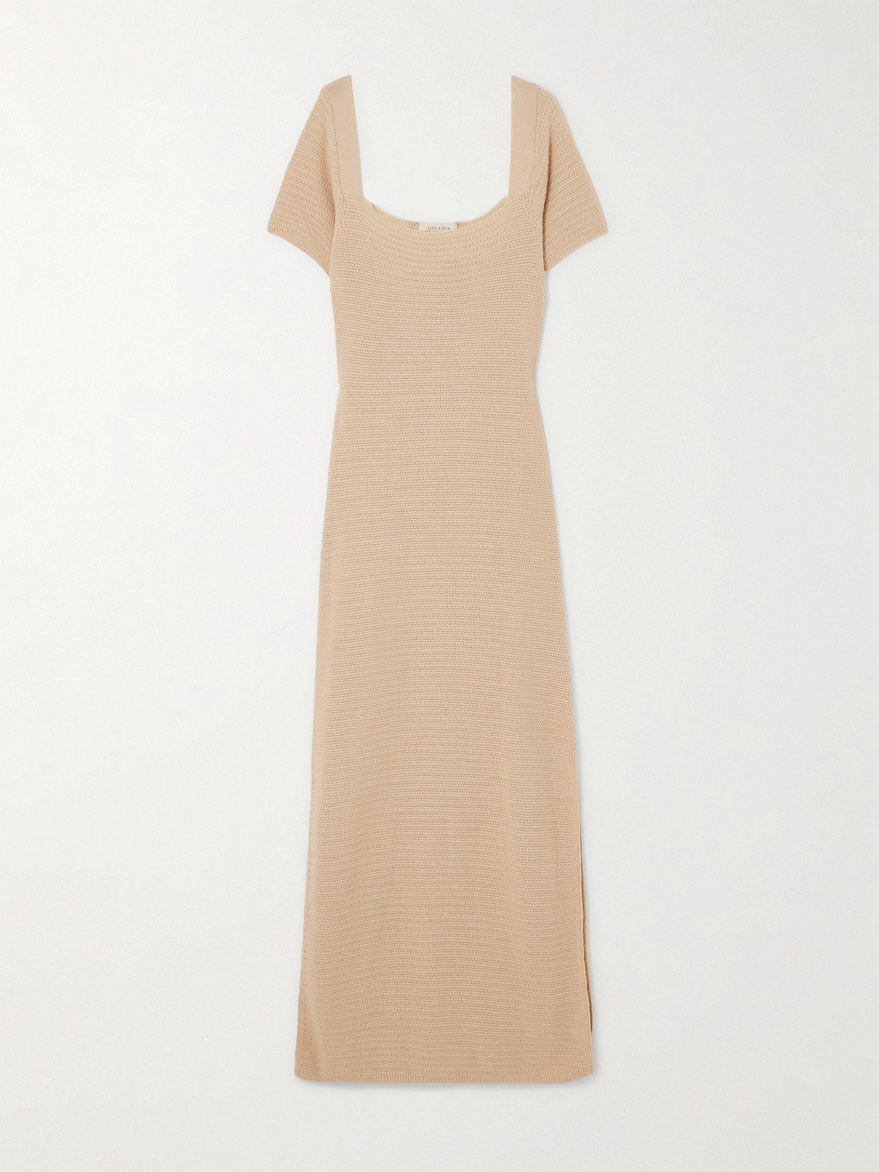 Giuliva Heritage Cotton Maxi Dress In Brown