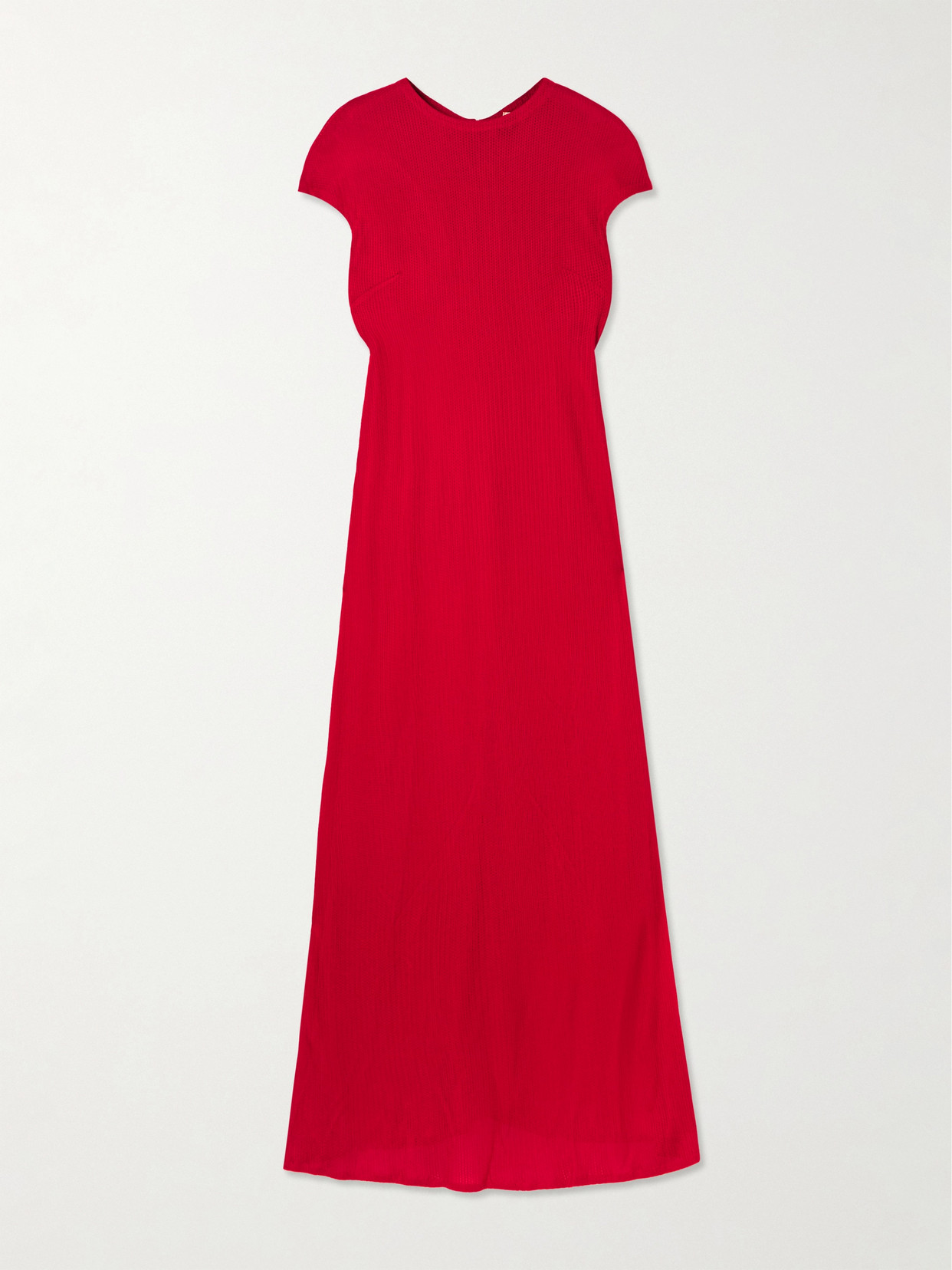 Giuliva Heritage The Macy Pointelle-knit Maxi Dress In Red