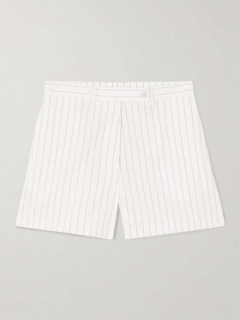 Giuliva Heritage Nina Pinstriped Cotton-poplin Shorts
