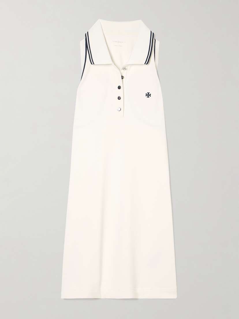 Tory Sport Embroidered Piqué Mini Dress - x small