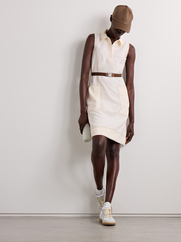 TORY SPORT Belted stretch-jersey mini dress