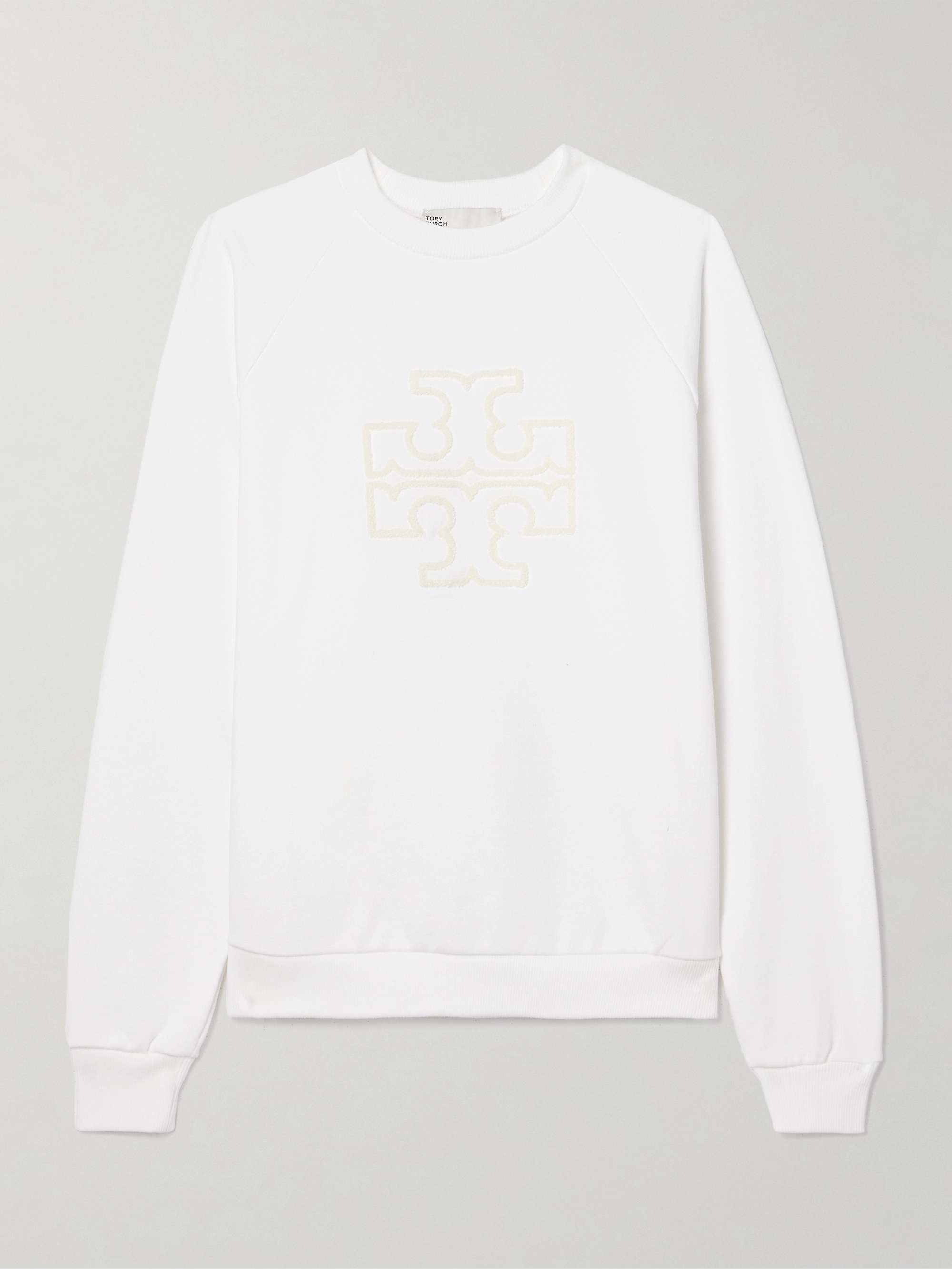 TORY SPORT Terry trimmed cotton jersey sweatshirt NET A PORTER