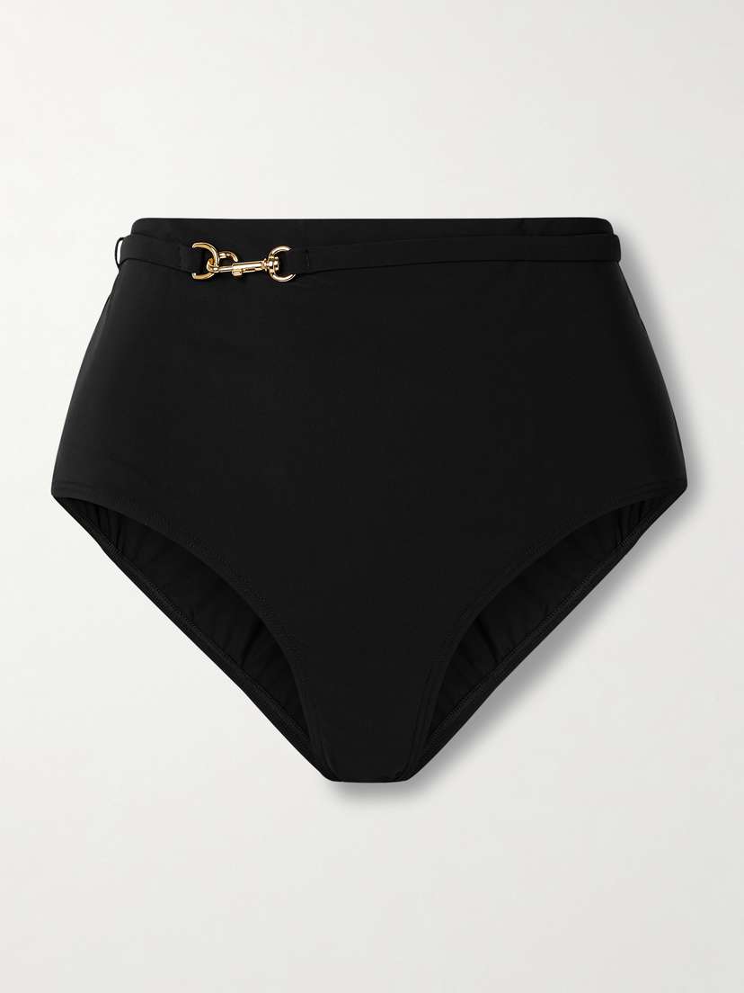 Tory Burch Belted Embellished Bikini Briefs - x large