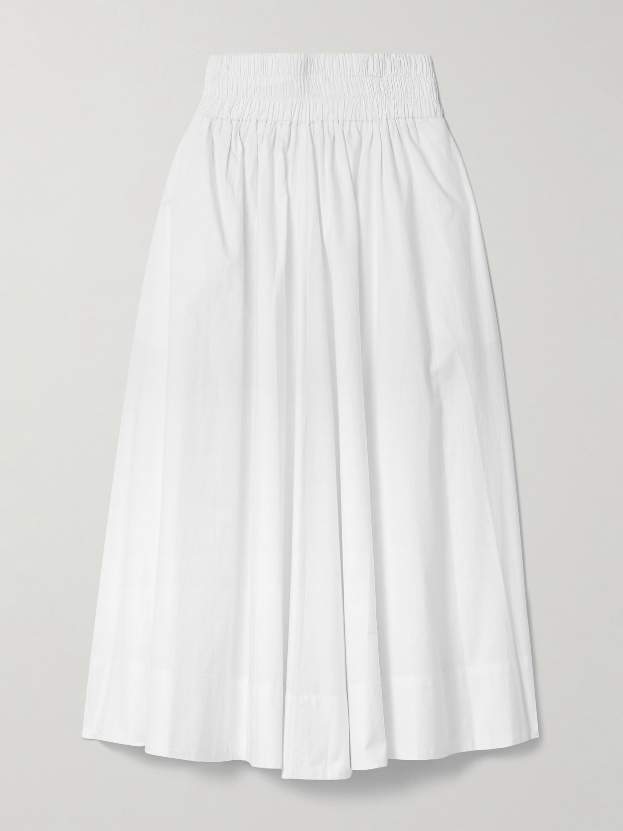 SUZIE KONDI | The Kyria Pleated Cotton-Poplin Midi Skirt