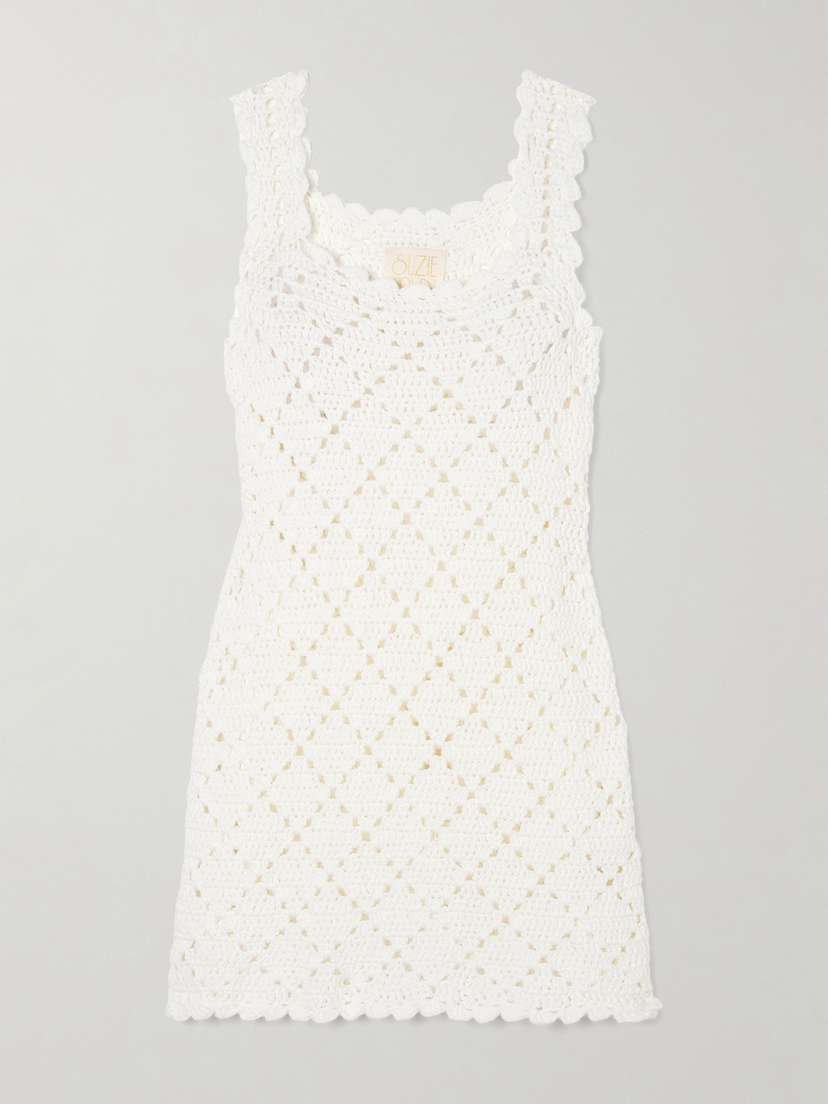 Suzie Kondi Chryssi Crocheted Cotton Mini Dress
