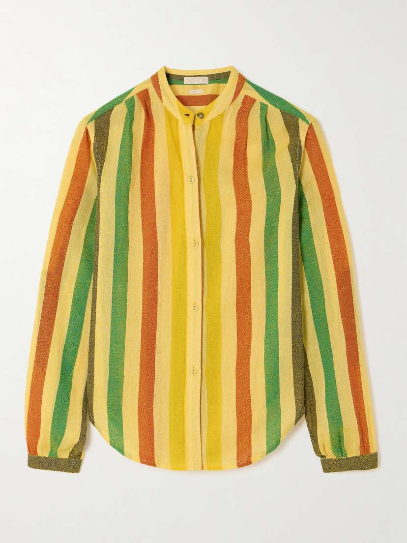 Suzie Kondi Koubi Striped Cotton-gauze Shirt