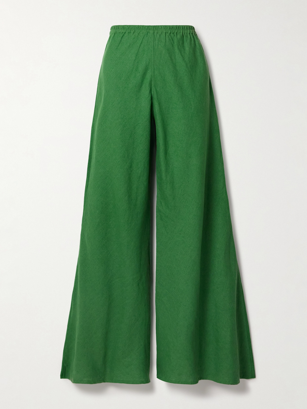 Suzie Kondi Aensi Linen Wide-leg Pants In Green