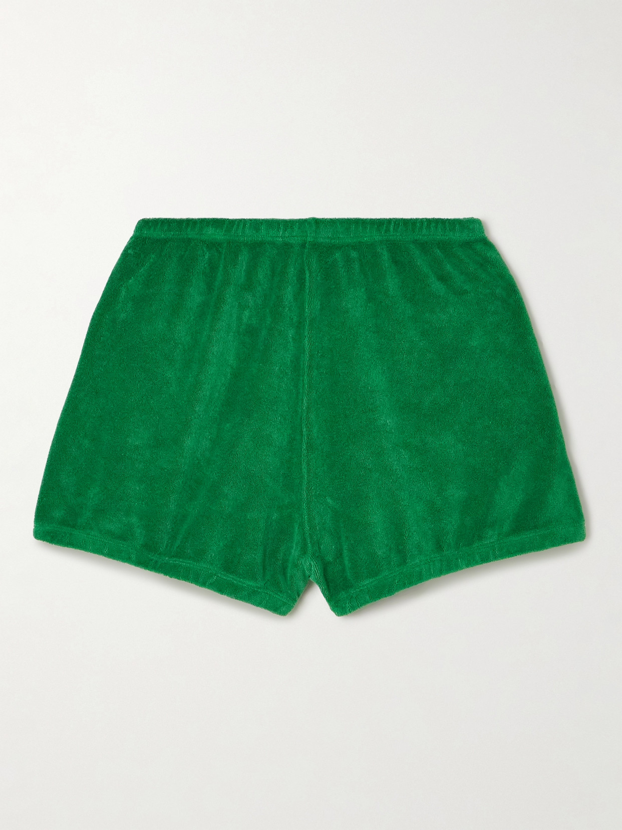 Suzie Kondi Hera Bloomers Cotton-blend Terry Shorts In Green