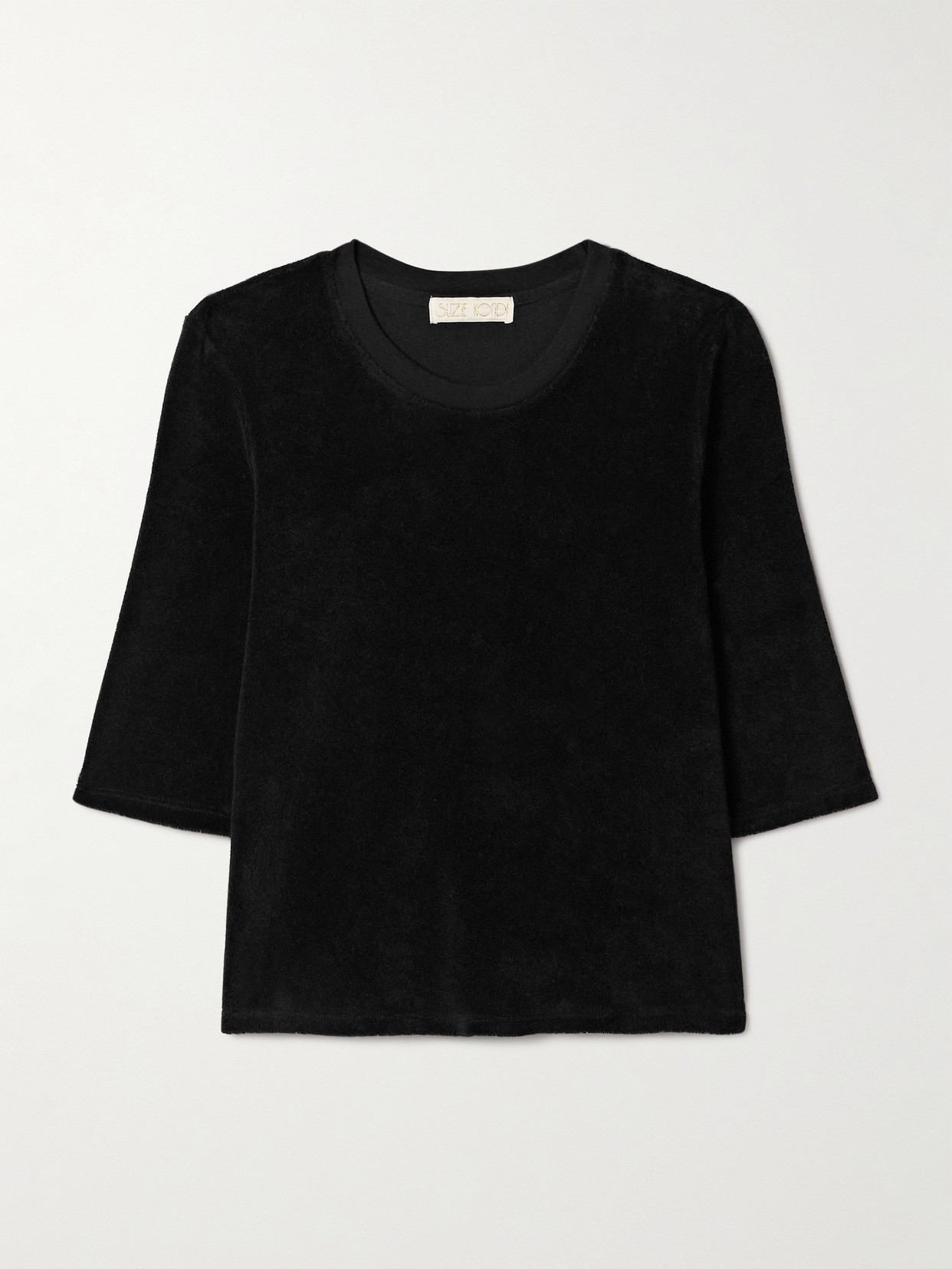 Suzie Kondi Corfu Cotton-blend Terry T-shirt In Black