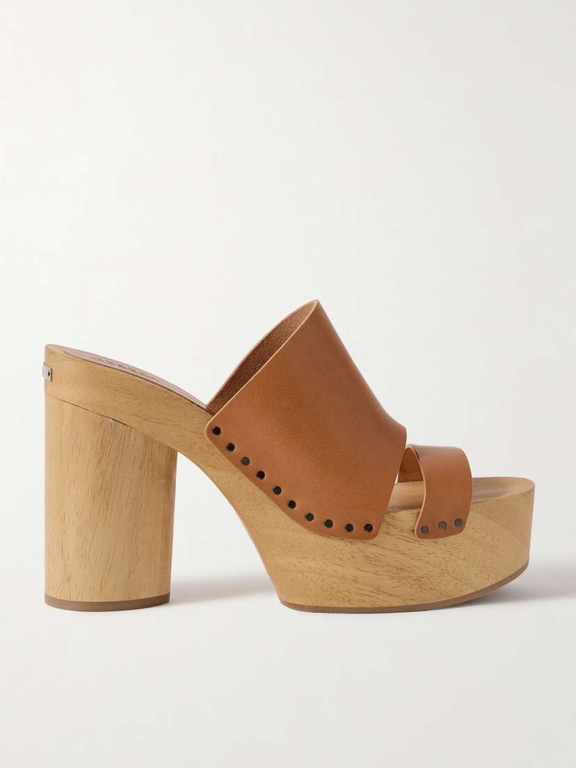Isabel Marant Hyun Leather Platform Mules