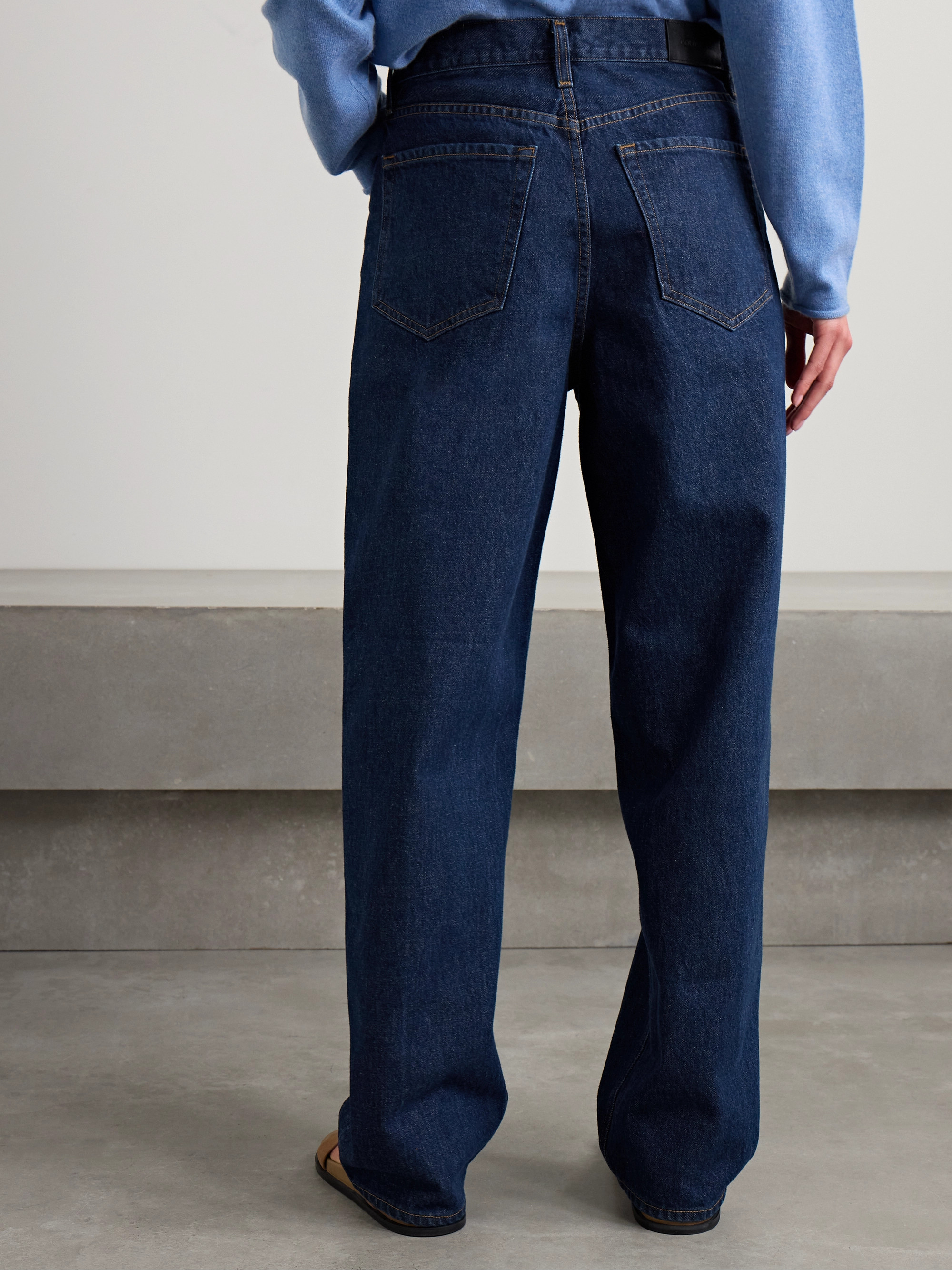 GOLDSIGN + NET SUSTAIN The Haven high-rise straight-leg organic jeans thumbnail