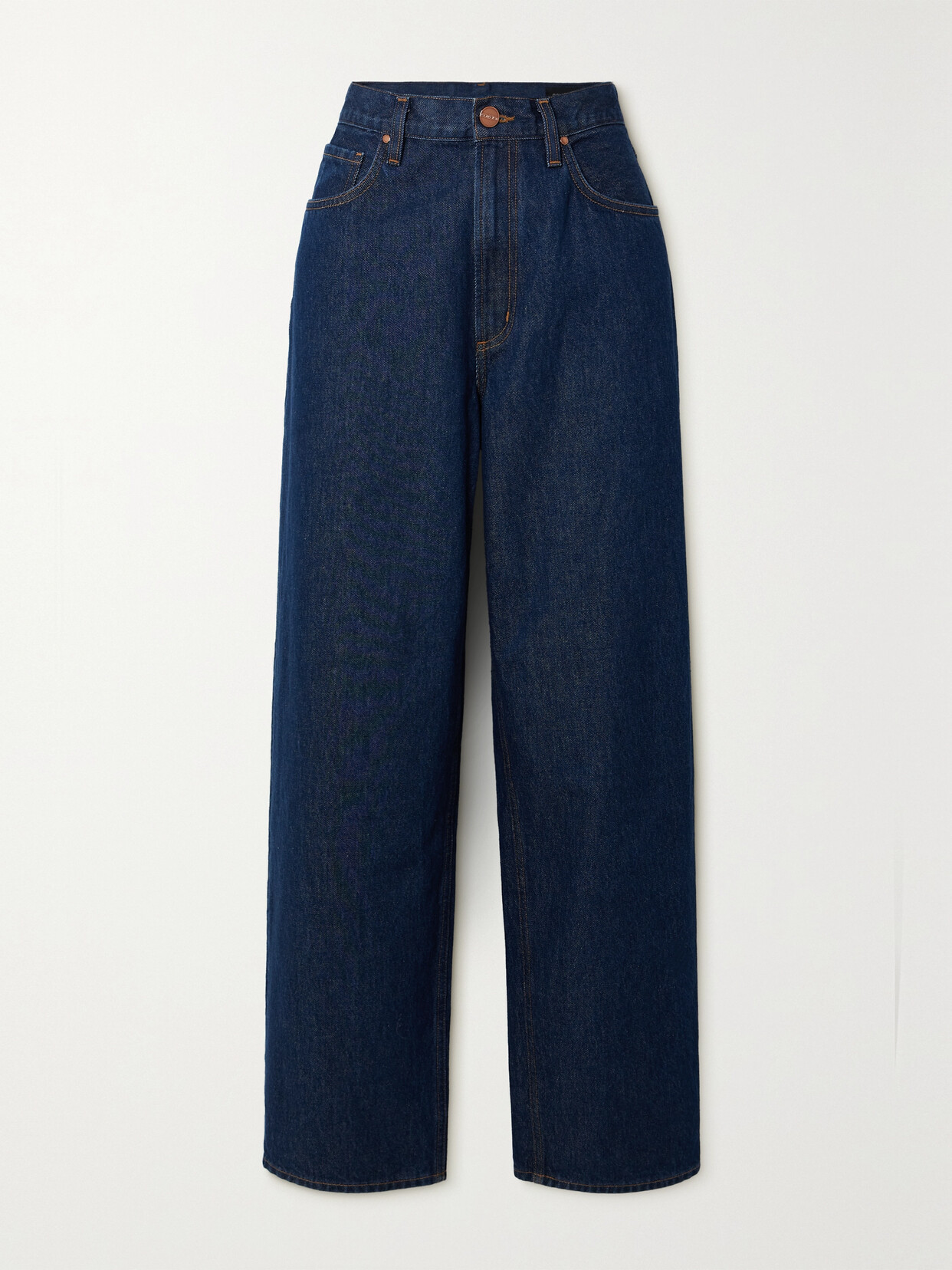 Goldsign + Net Sustain The Haven High-rise Straight-leg Organic Jeans In Blue