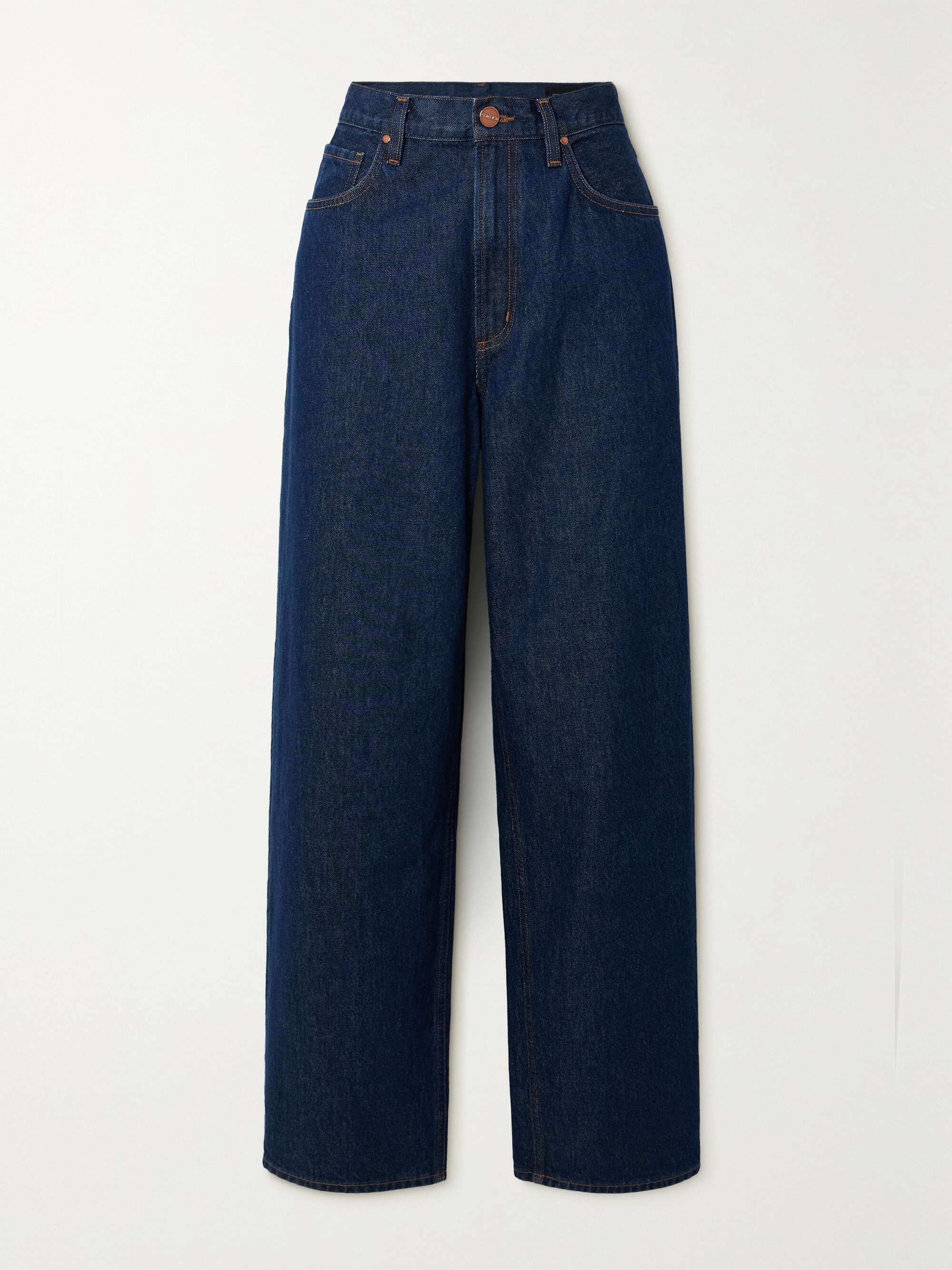 GOLDSIGN + NET SUSTAIN The Haven high-rise straight-leg organic jeans ...