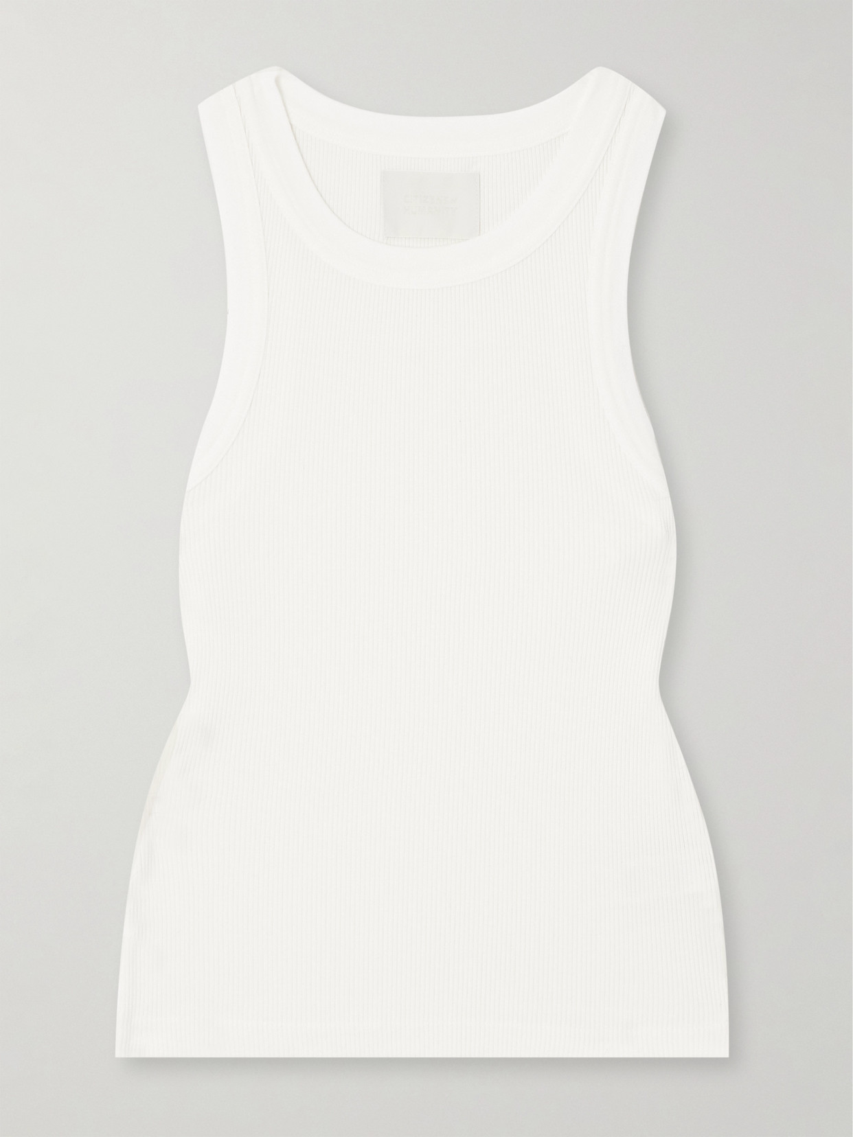 Citizens Of Humanity Isabel Ribbed Jersey Tank In White