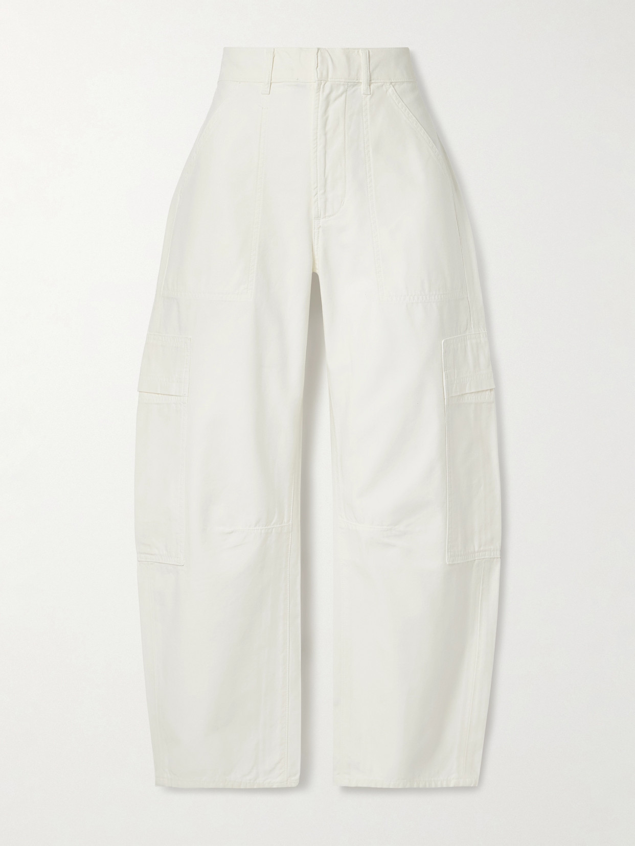 Citizens Of Humanity Marcelle Cotton Tapered Cargo Pants In White