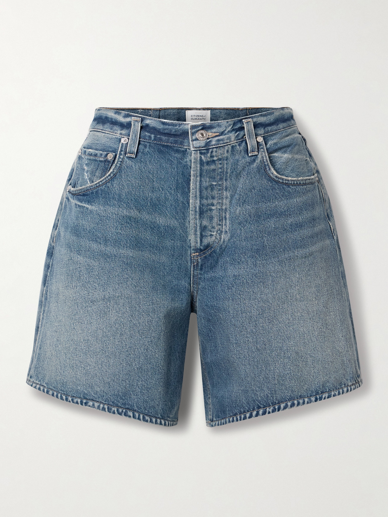 Citizens Of Humanity Guacho Organic Denim Shorts In Blue