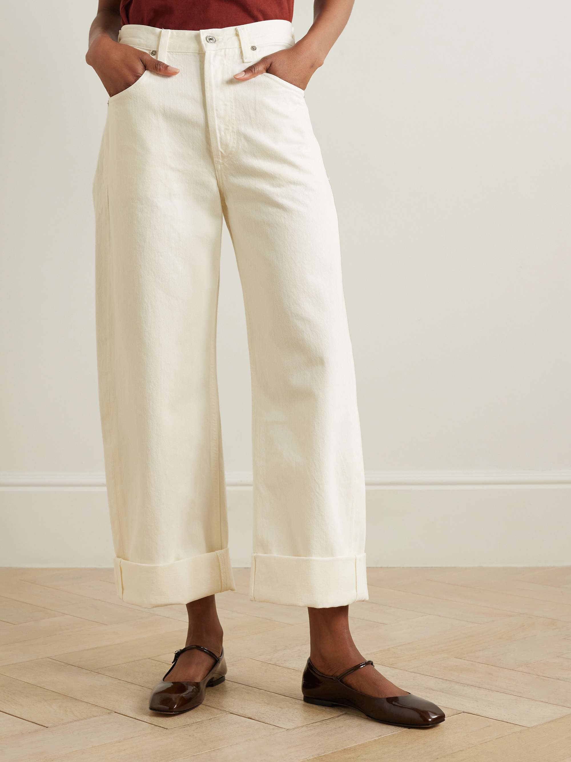 CITIZENS OF HUMANITY Ayla Baggy Cuffed Crop cropped highrise wideleg jeans NETAPORTER