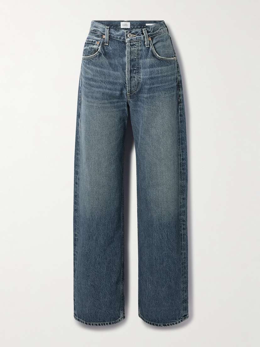 Citizens of Humanity Ayla Baggy Cuffed Crop Recycled Wide-leg Jeans