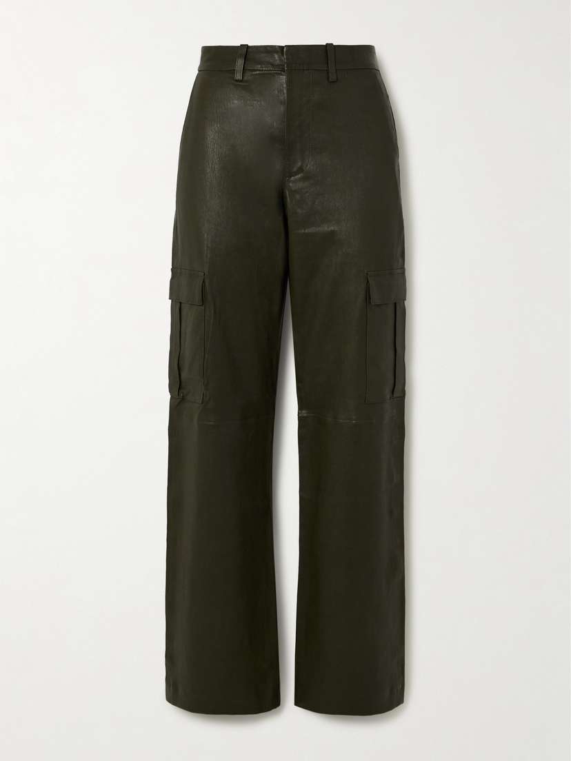 Sprwmn Leather Wide-leg Cargo Pants