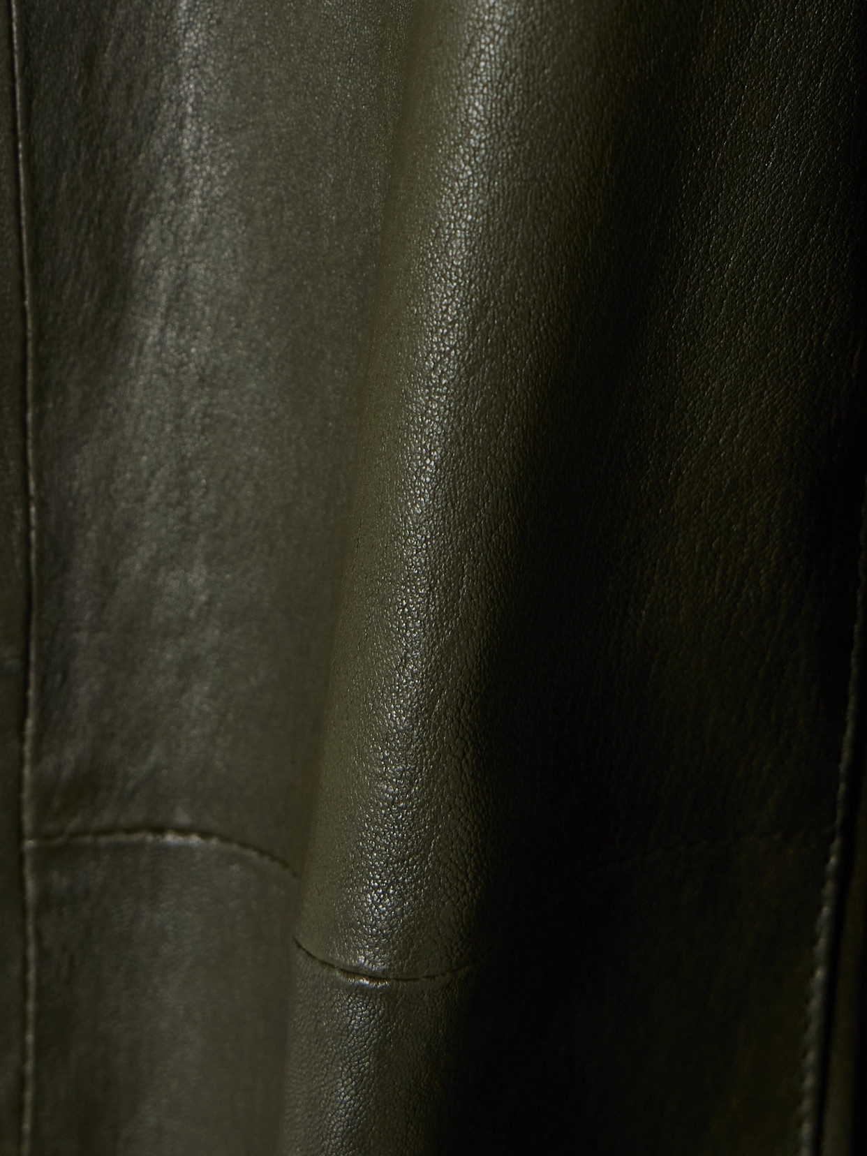 Sprwmn Leather High-waist Cropped Flare Leggings In Green