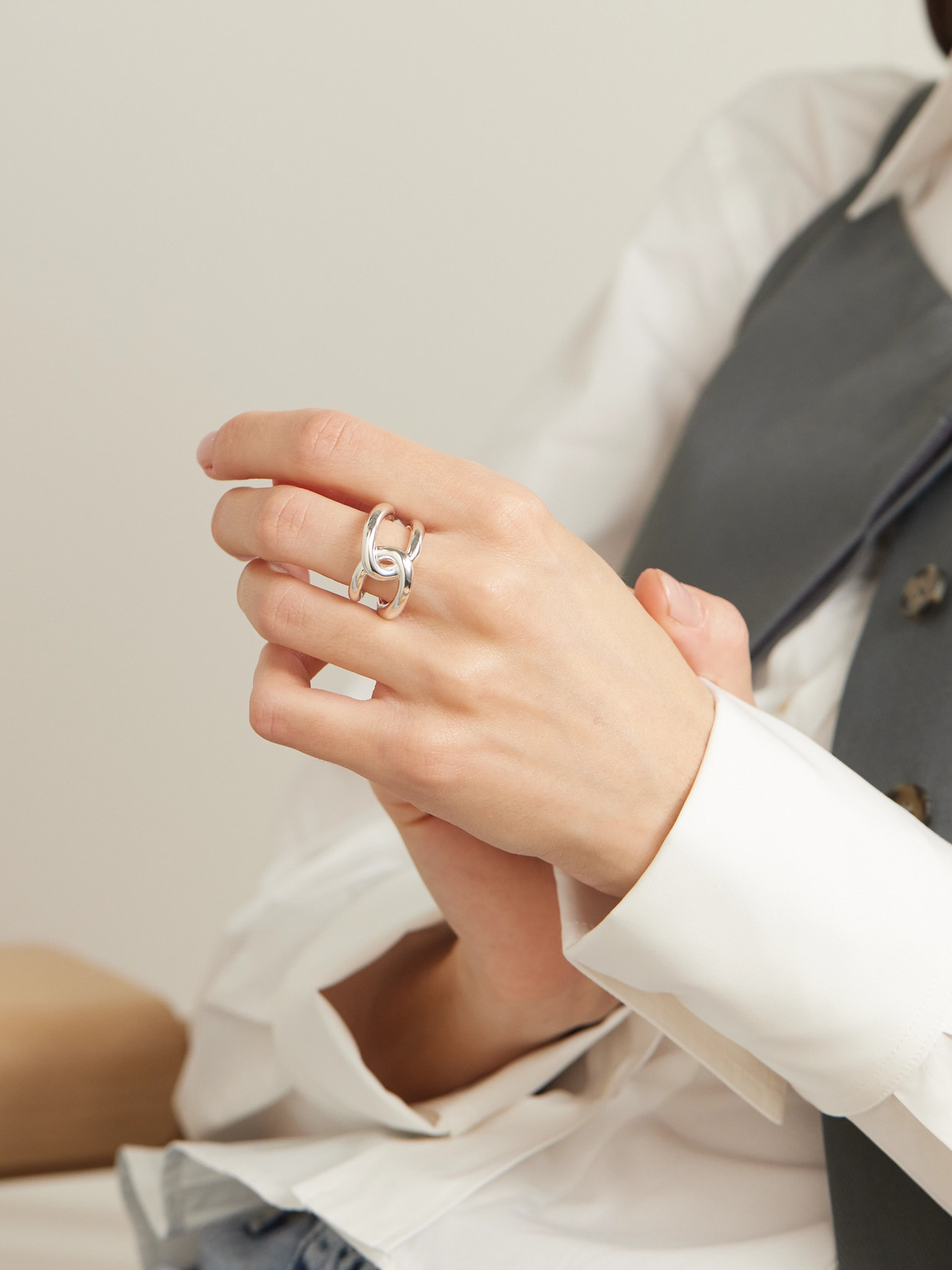 Lie Studio The Agnes Silver Ring In Silver
