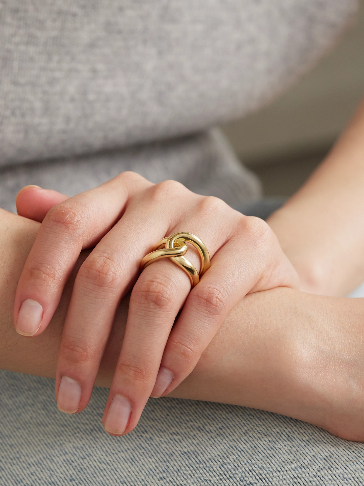 Lie Studio The Agnes Gold-plated Ring In Gold