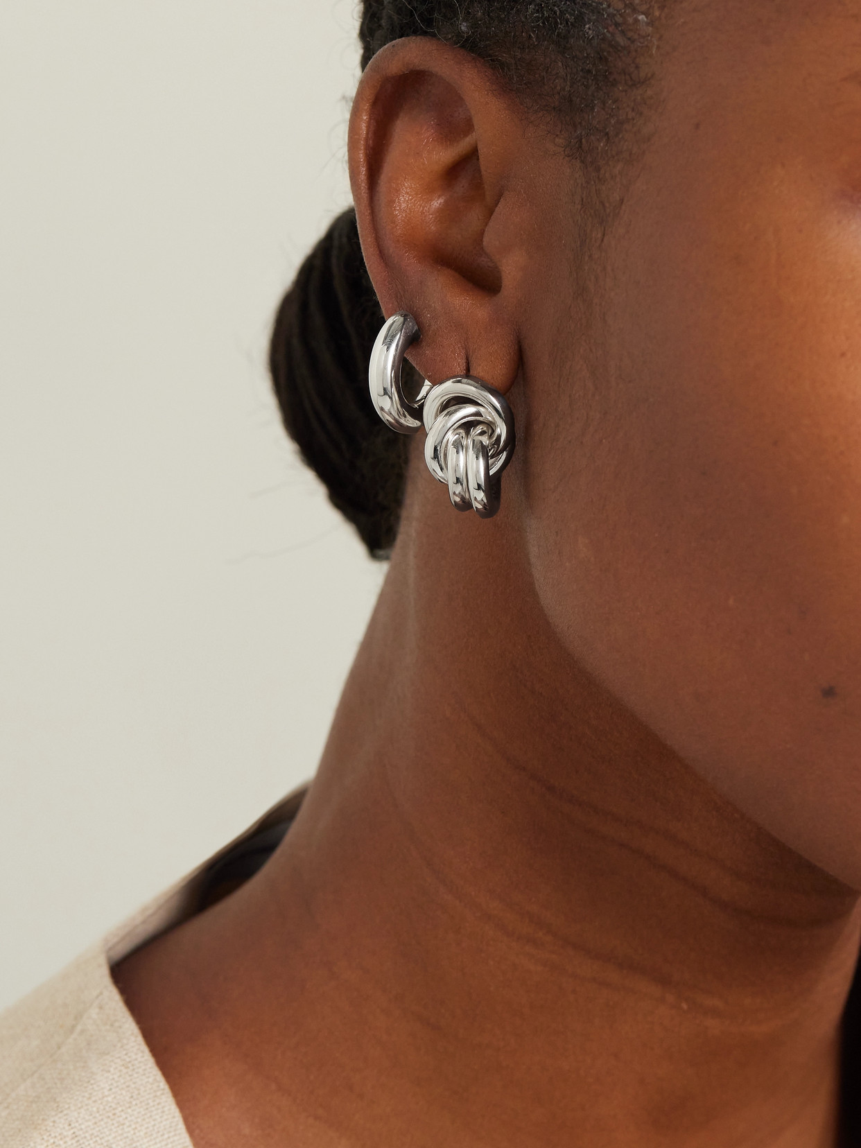 Lie Studio The Vera Silver Earrings In Silver