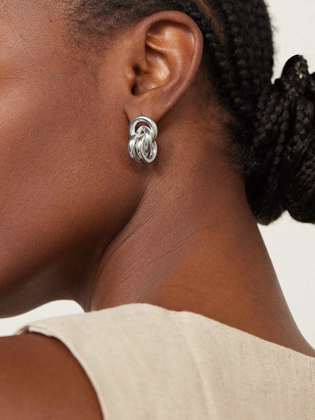 Lie Studio The Vera Silver Earrings In Silver