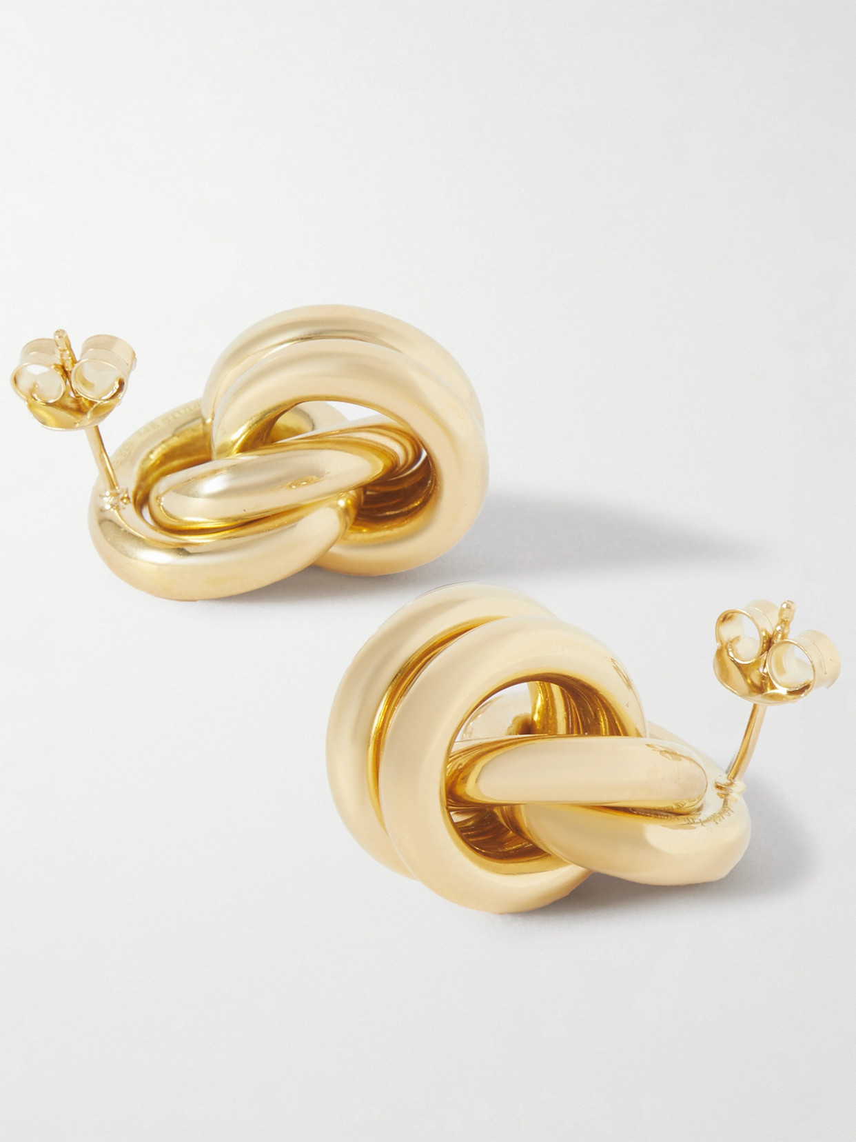 Lie Studio The Vera 18k Gold-plated Earrings In Gold